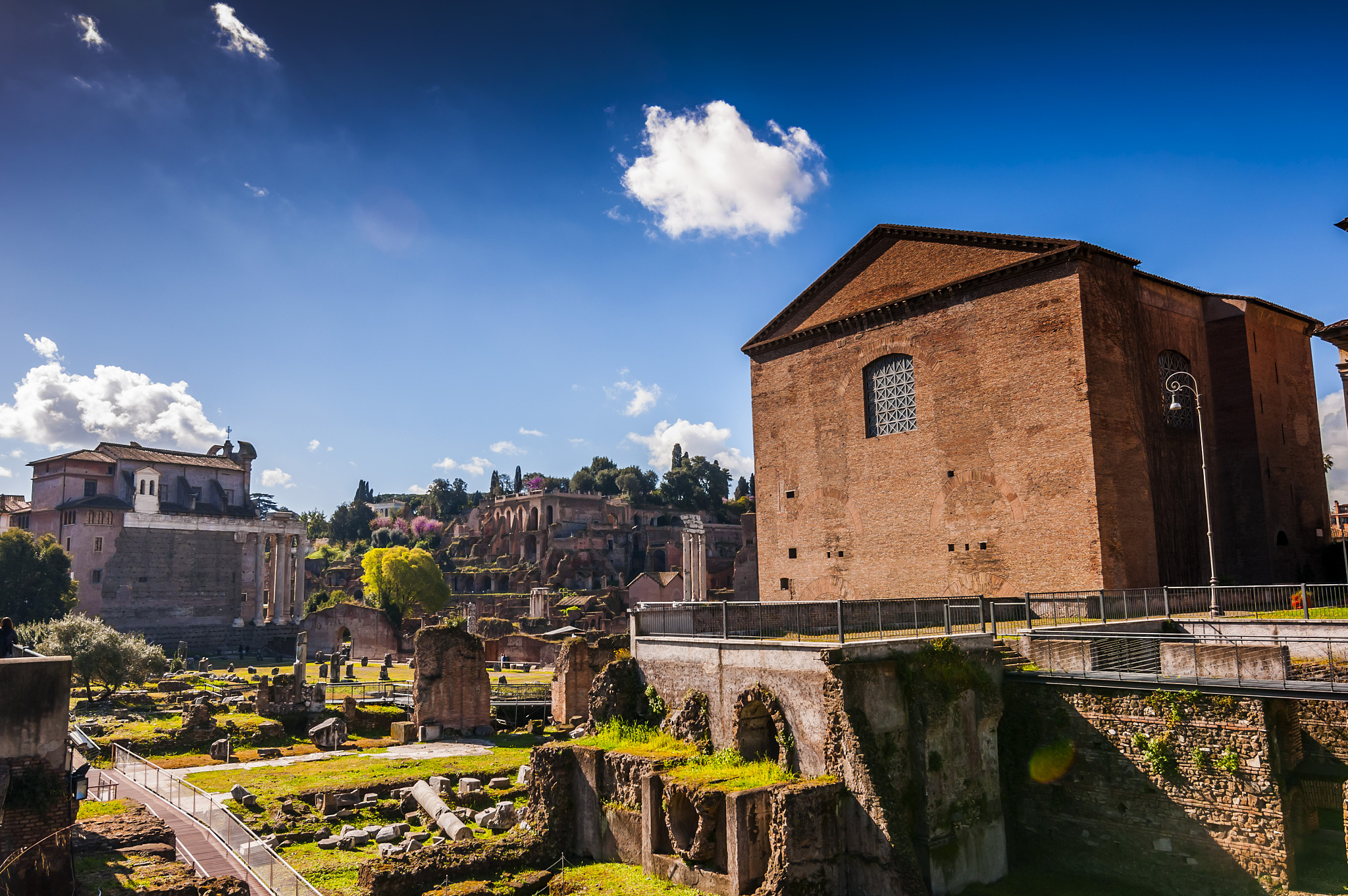 roman forum, view from capitolium hill in rome