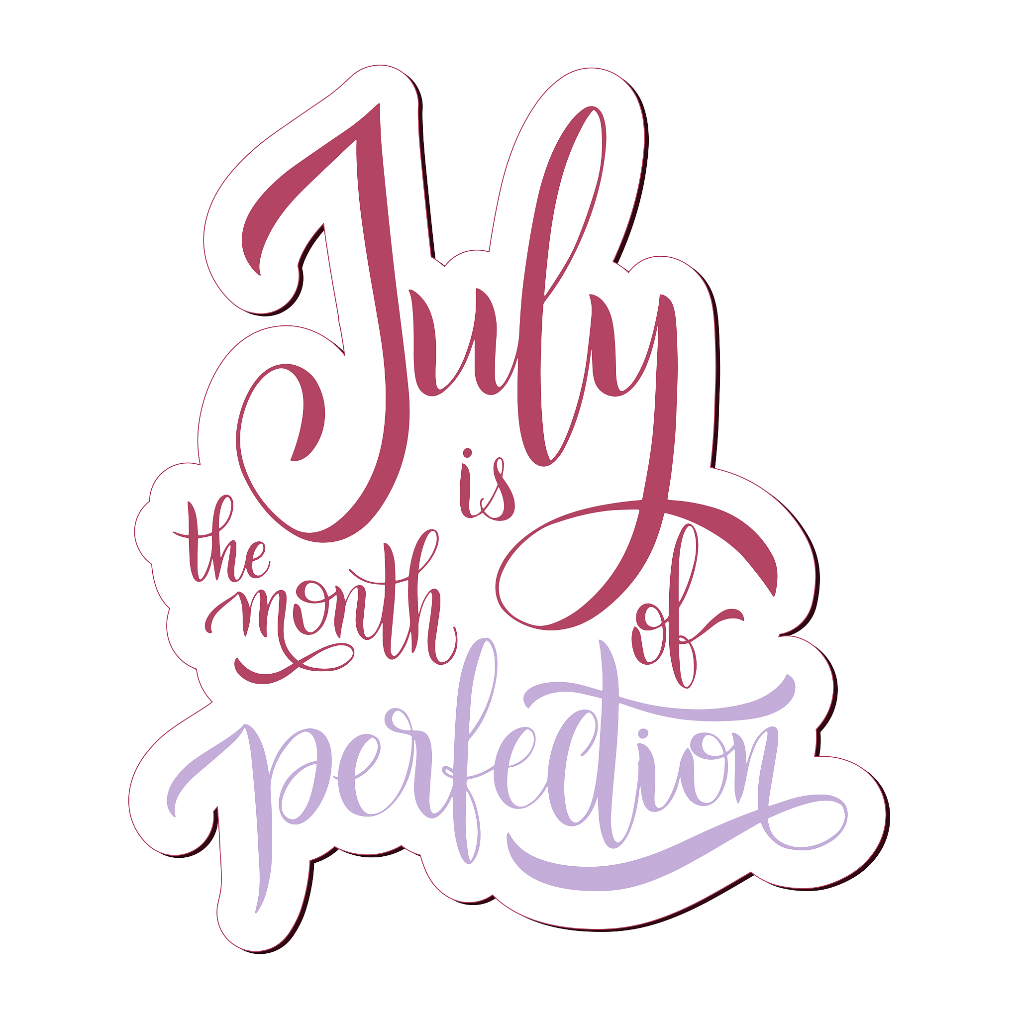 hello july lettering