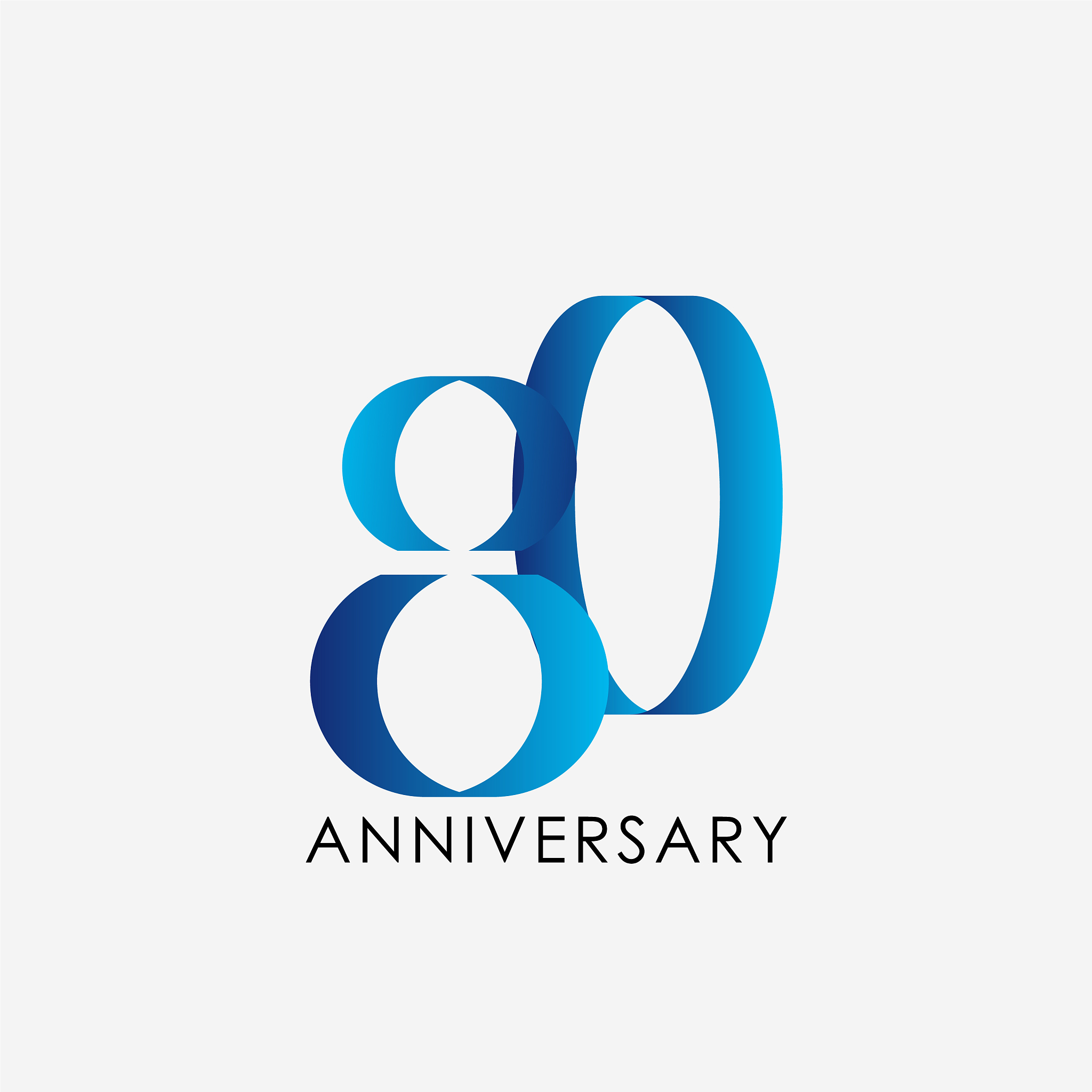 80 years anniversary template design
