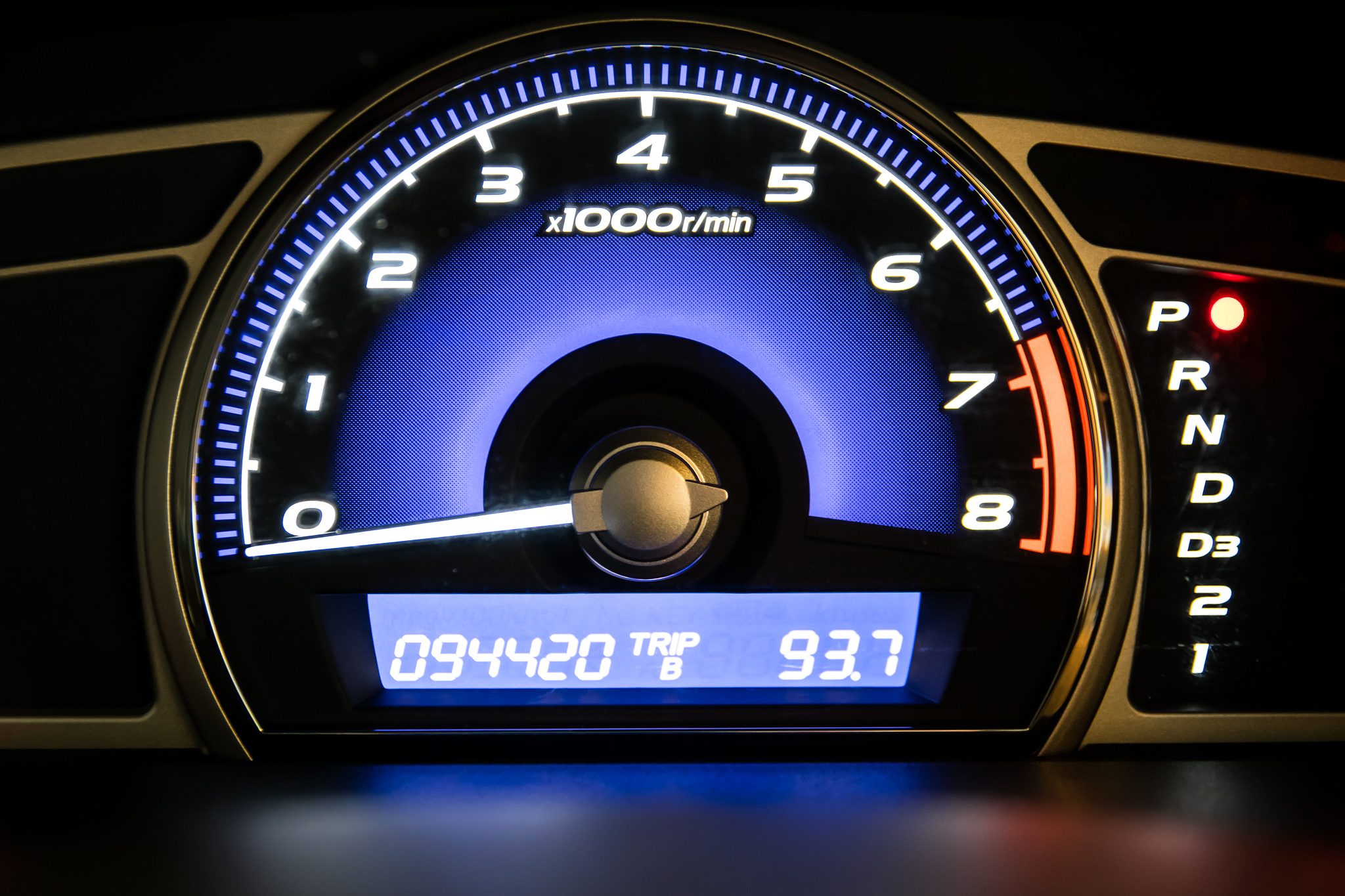 closeup car dashboard