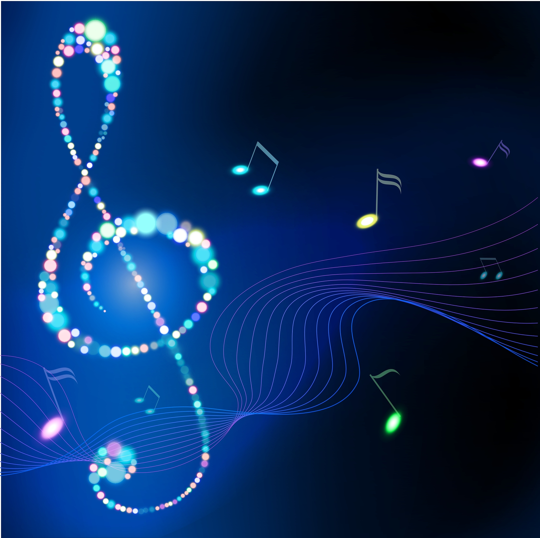abstract background with music notes