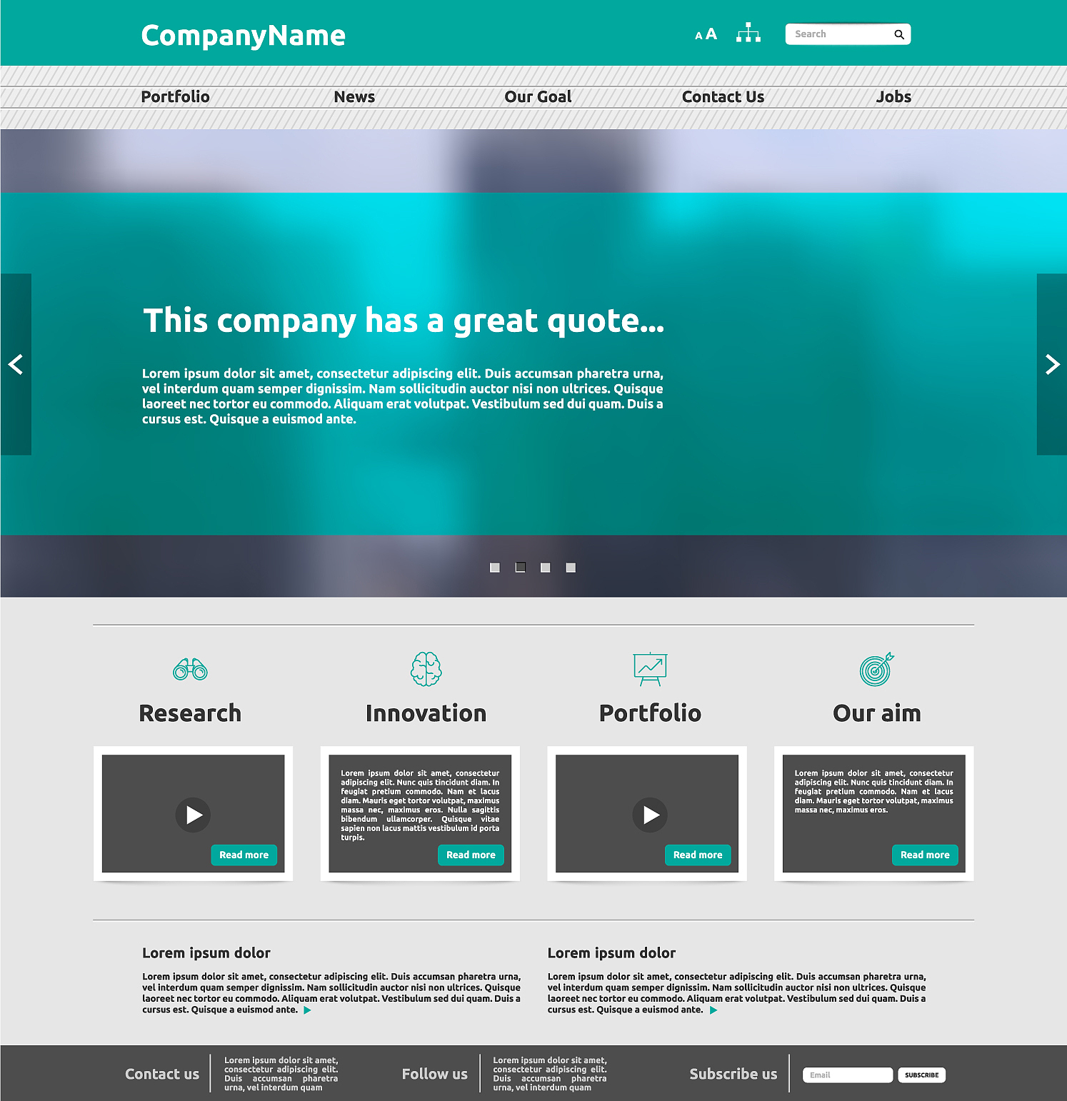 modern website template for business