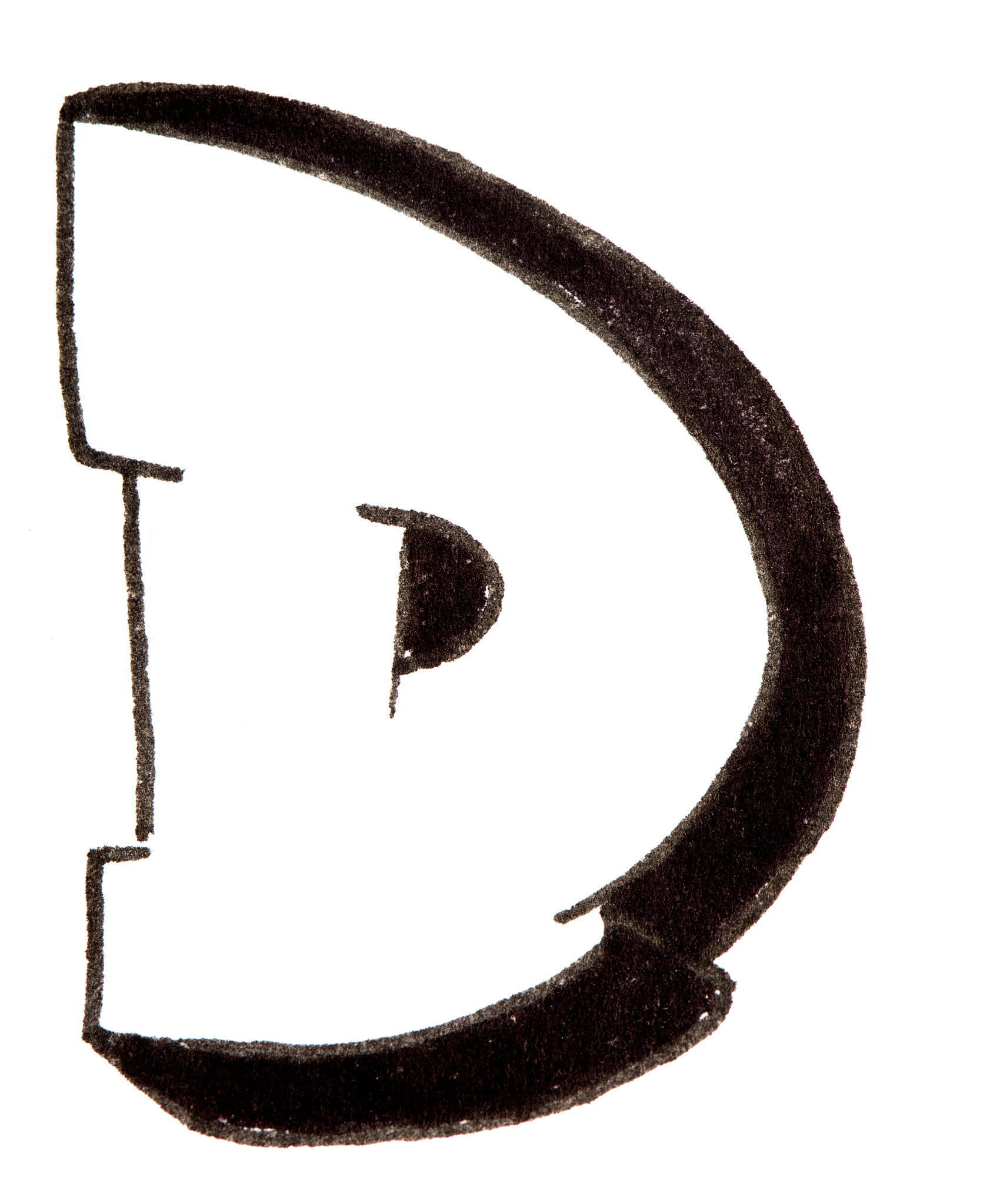 letter d, alphabet in graffiti style