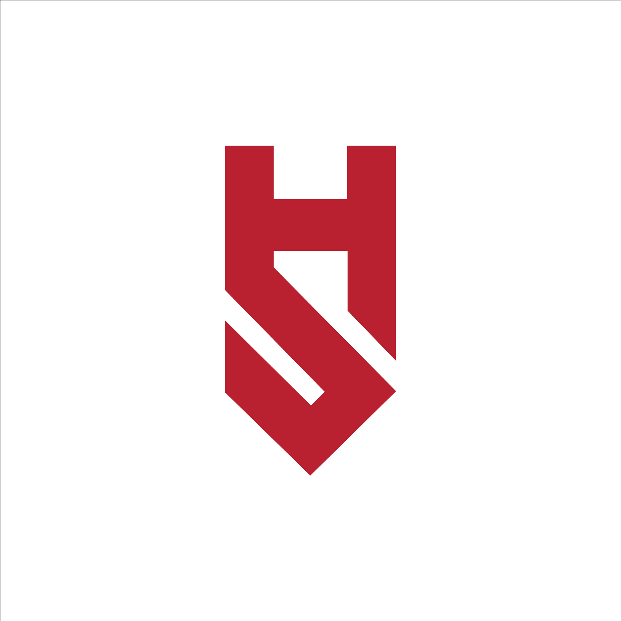 initial letter hs or sh logo design template