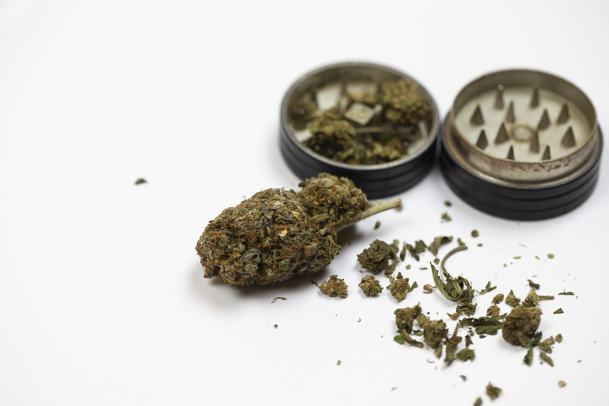 marijuana with a mill
