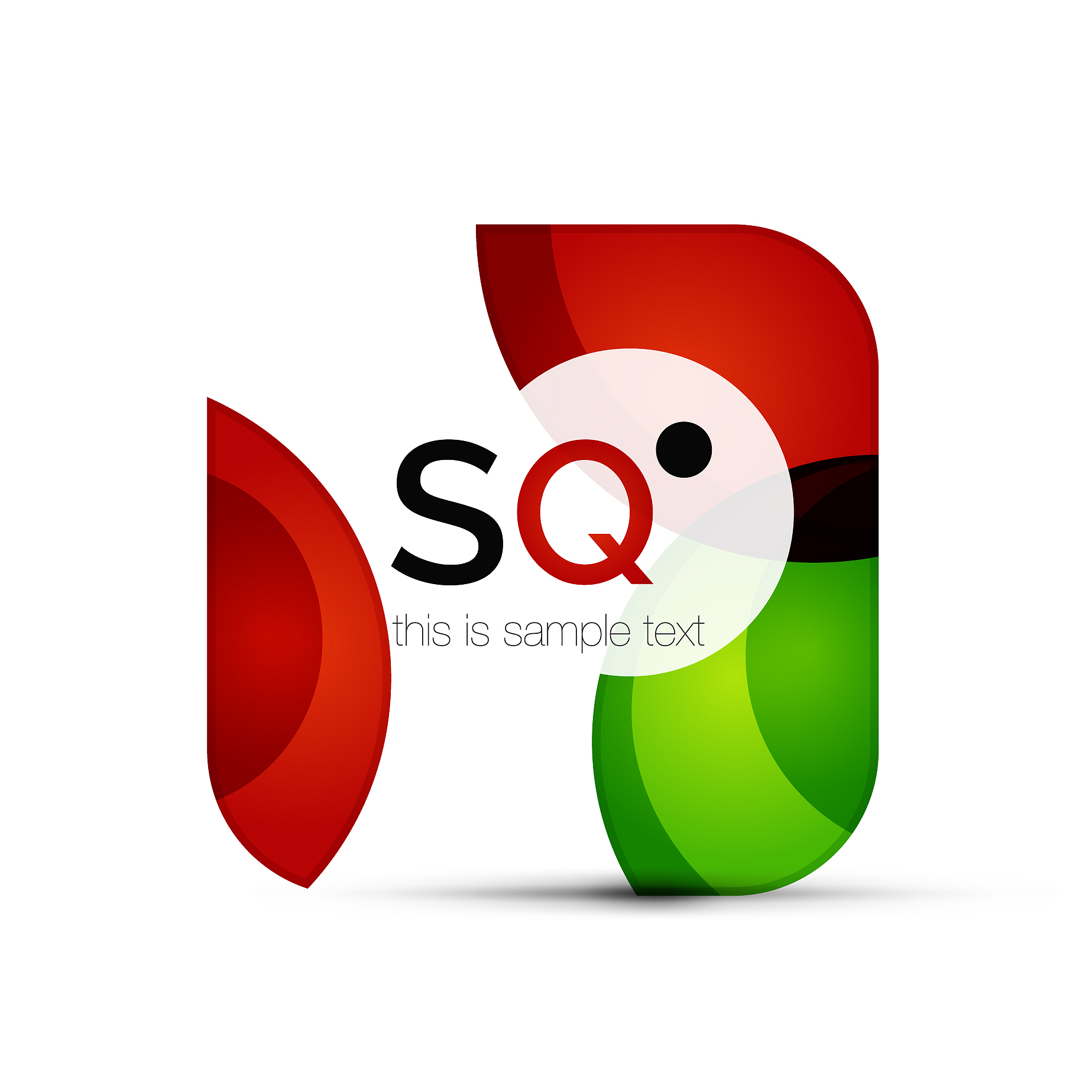 square geometric abstract business emblem