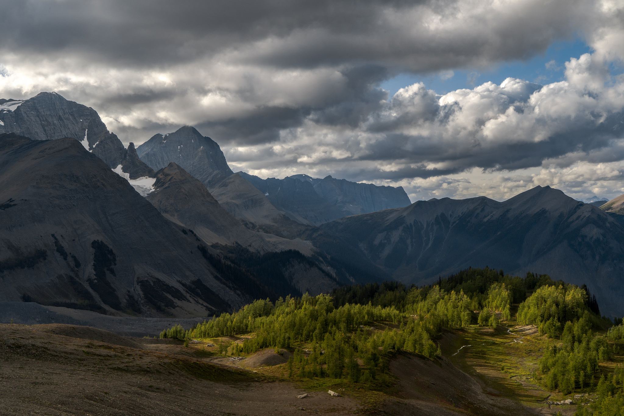 scenic view of mountains against cloudy sky, invermere, canada
