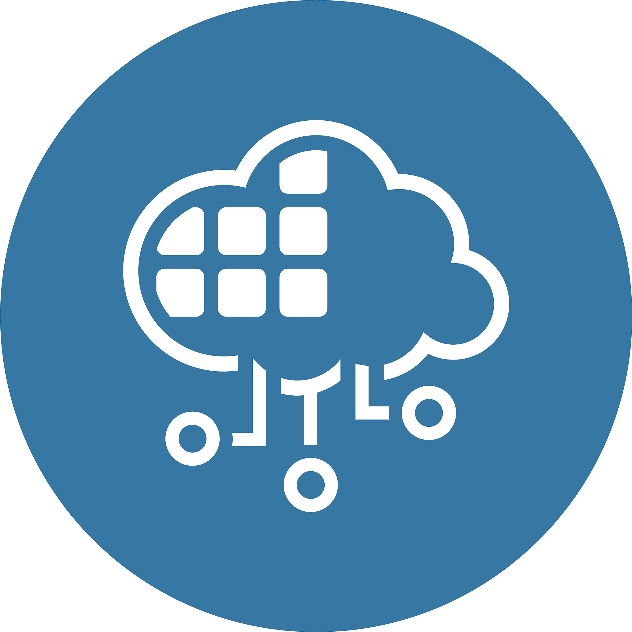 simple cloud services icon