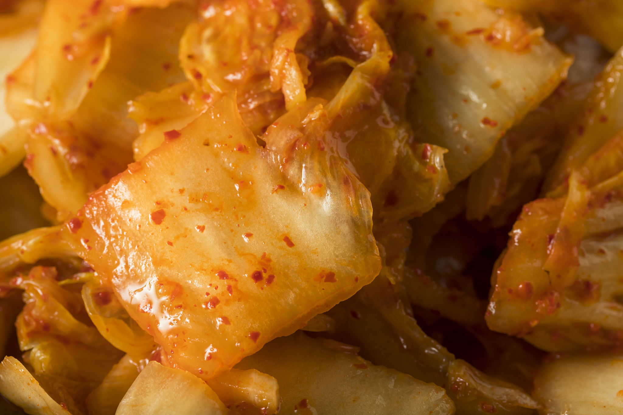 homemade spicy fermented korean kimchi