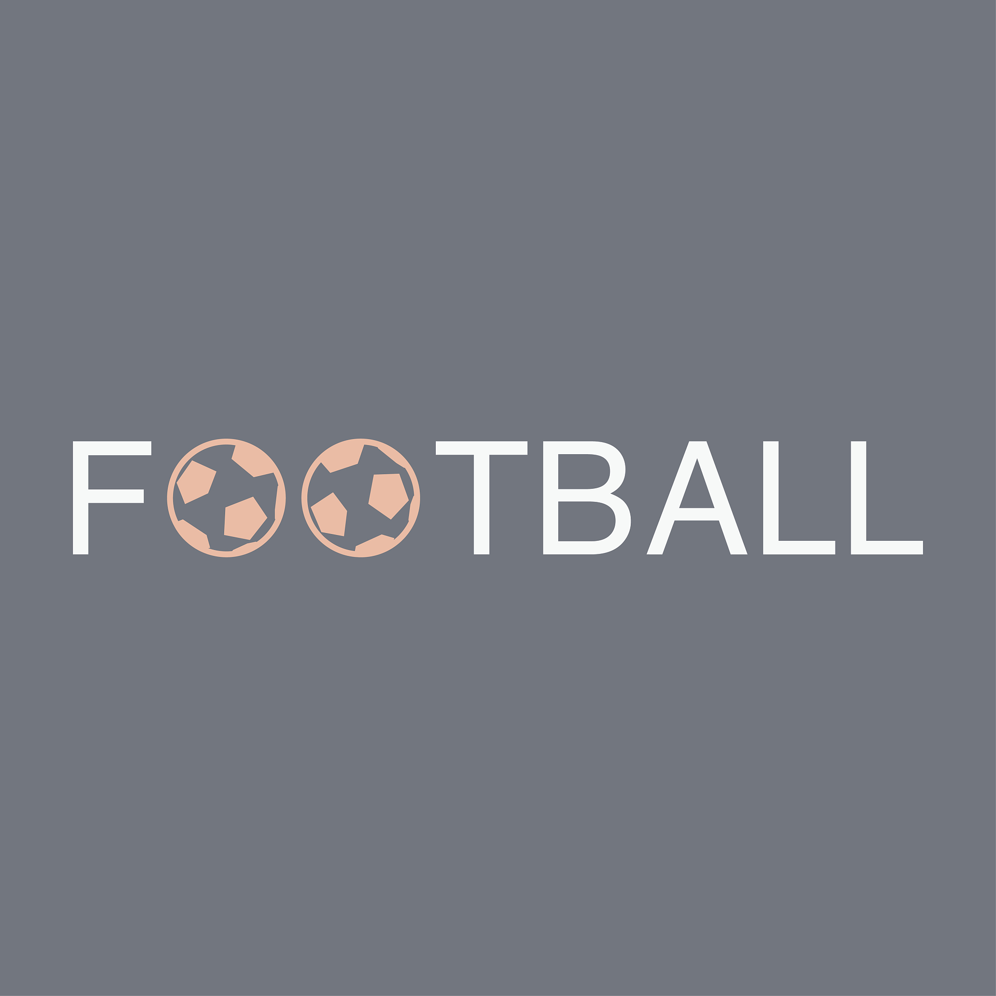 typographic poster - football