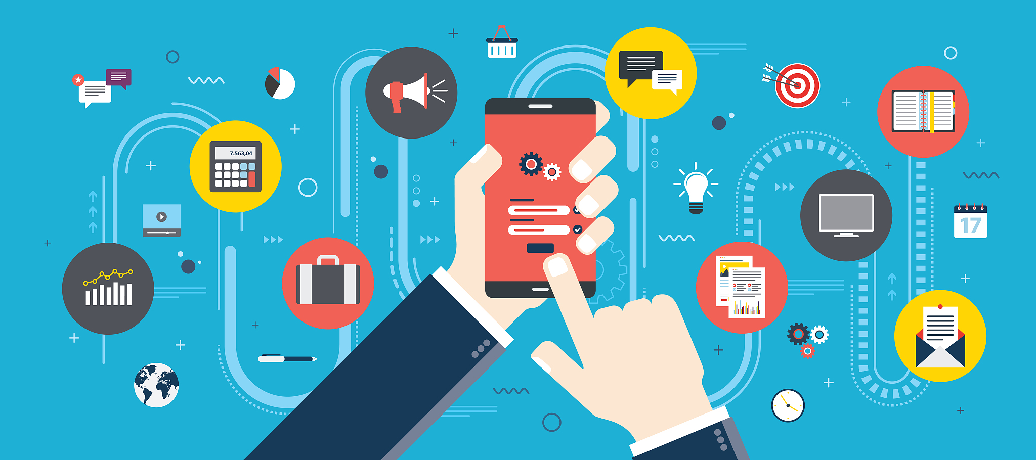 mobile phone and application.