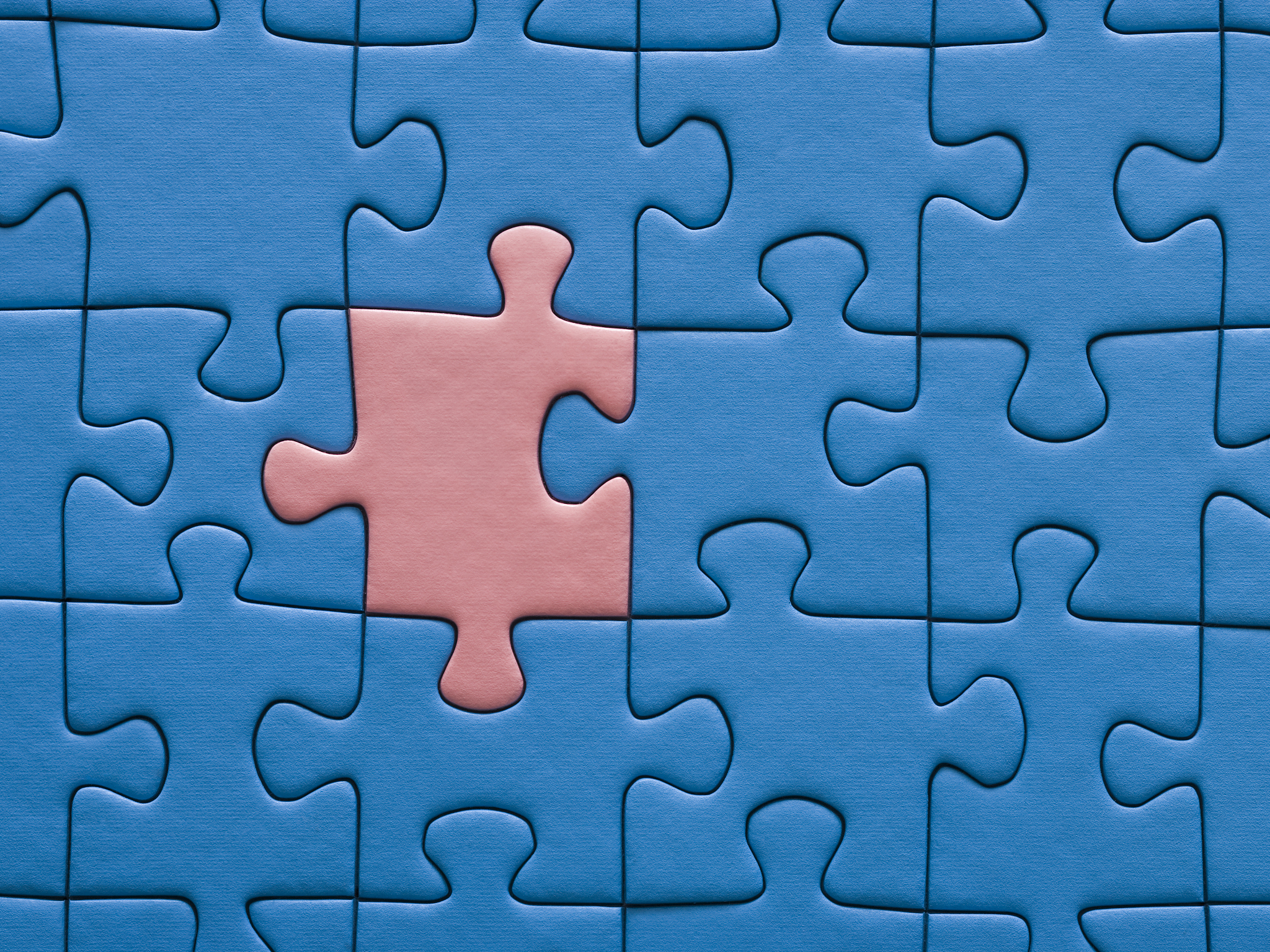 jigsaw puzzle with a missing piece