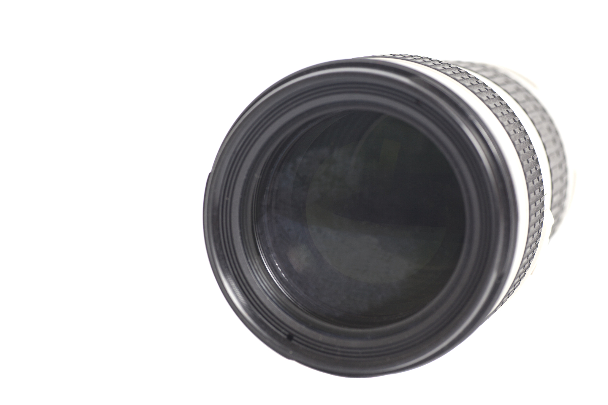 camera photo lens over white background