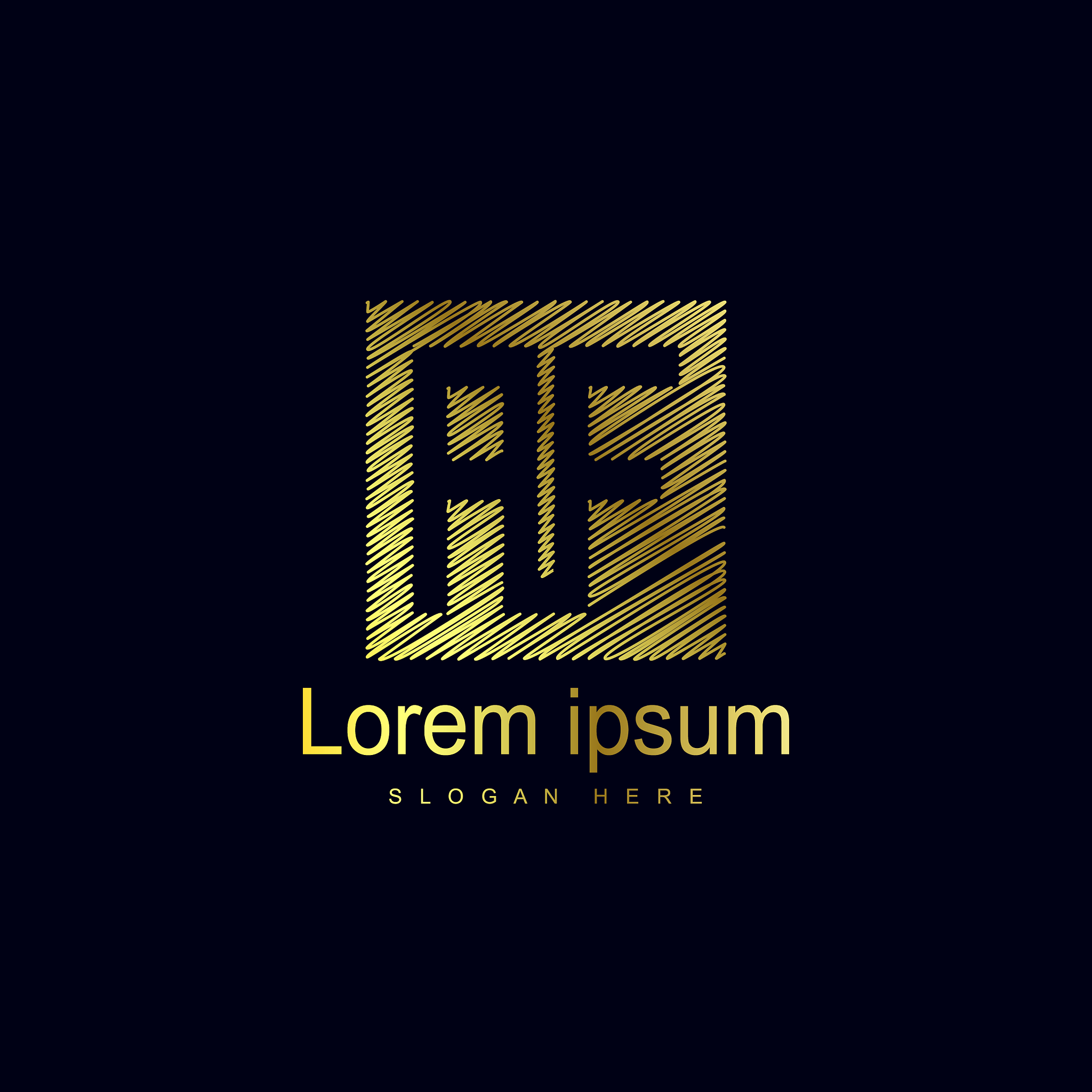 initial letter af logo template design