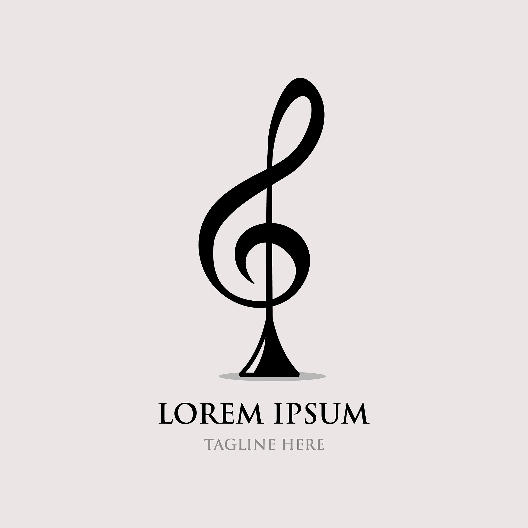abstract trumpet logo design inspiration