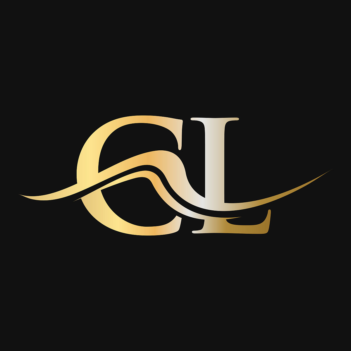 字母cl标志设计.企业和公司徽标的初始cl徽标模板