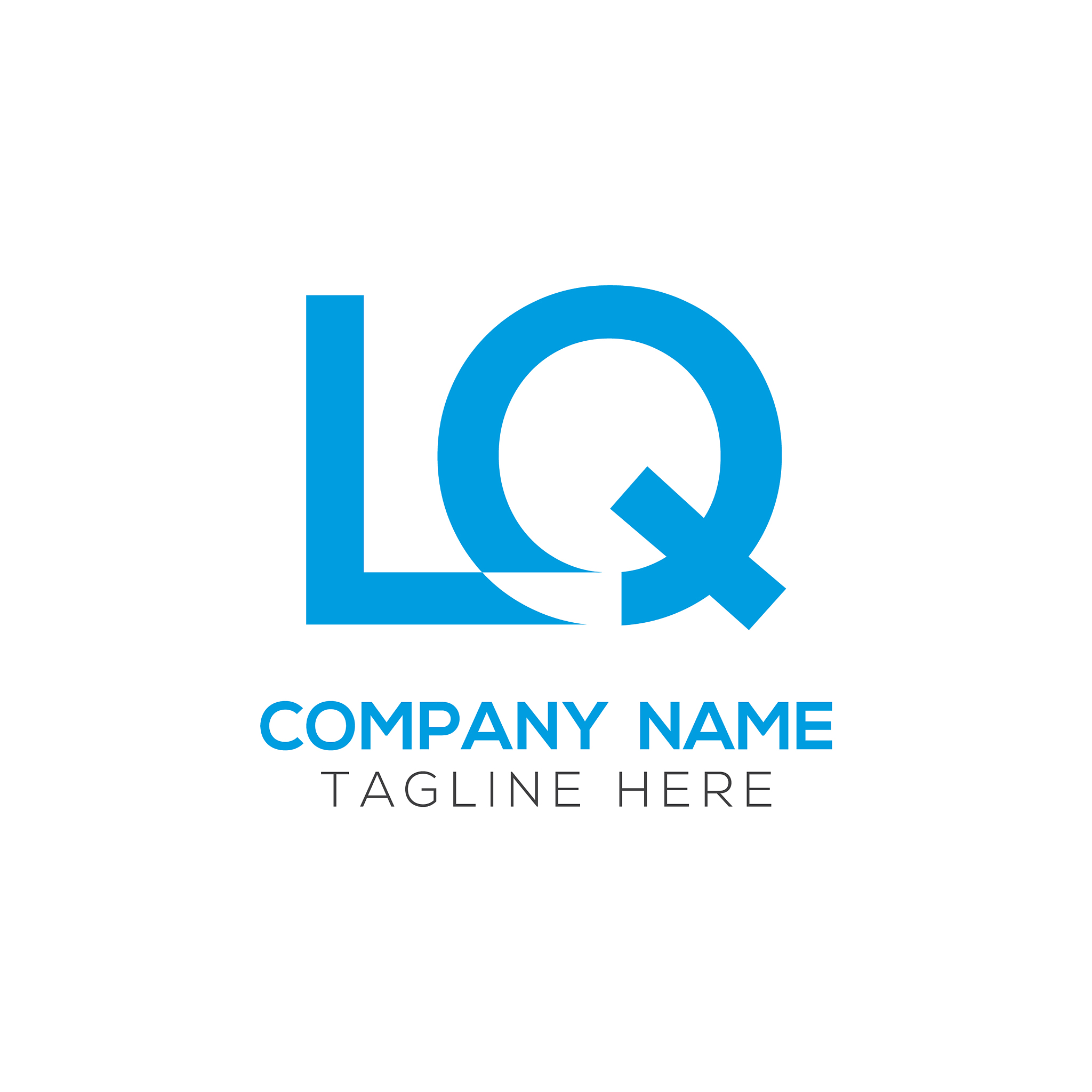 initial lq letter business logo design template