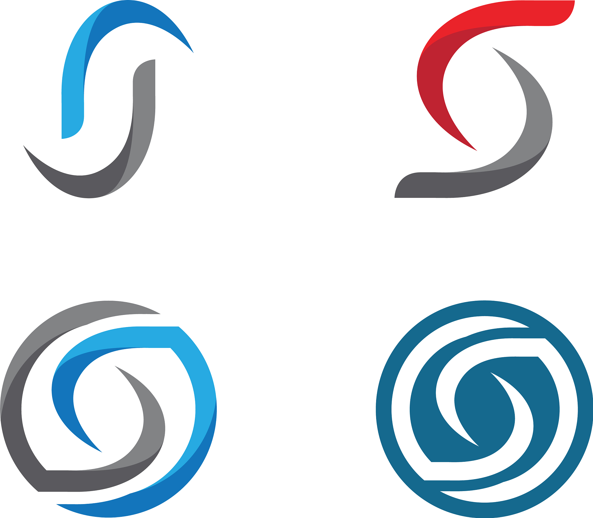 s letter logo icon design template