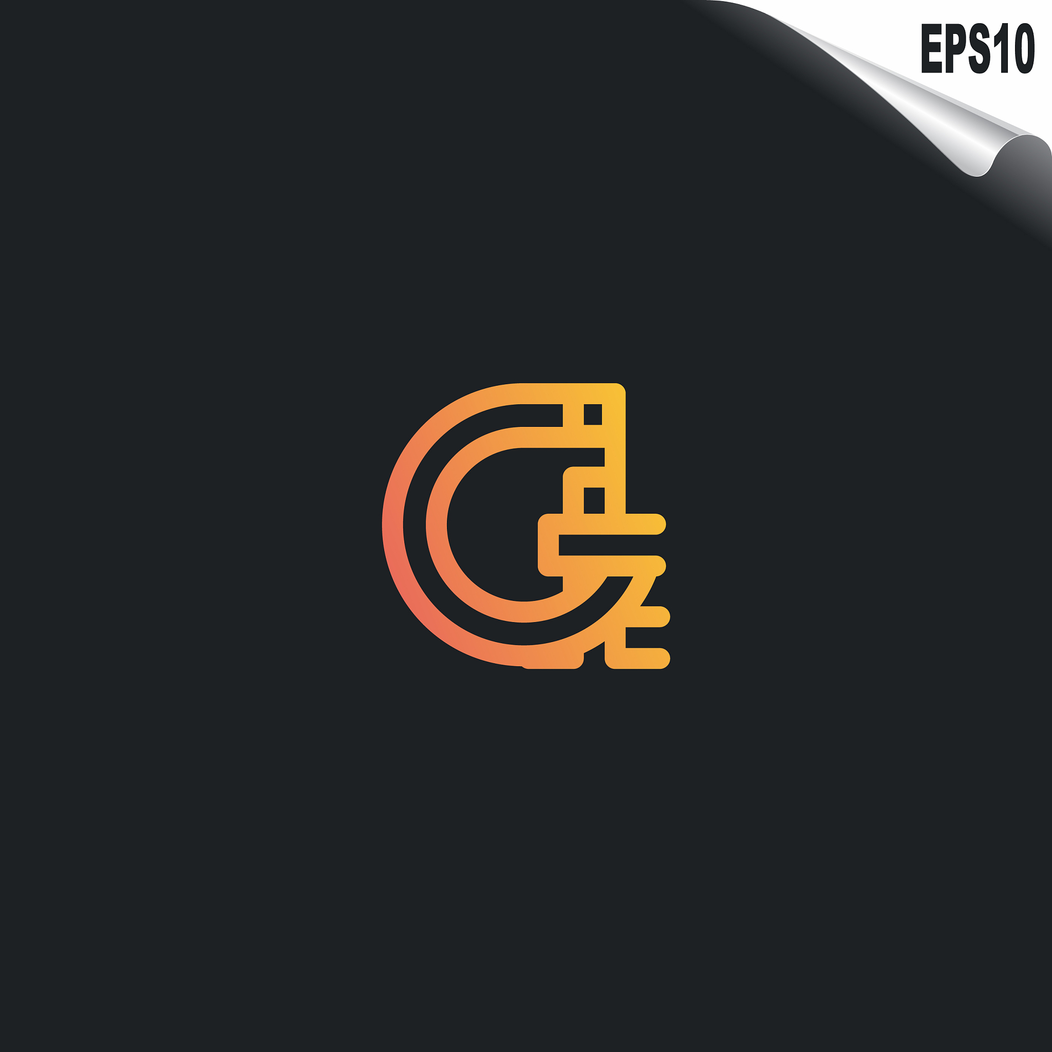 initial gi logo monogram design template simple