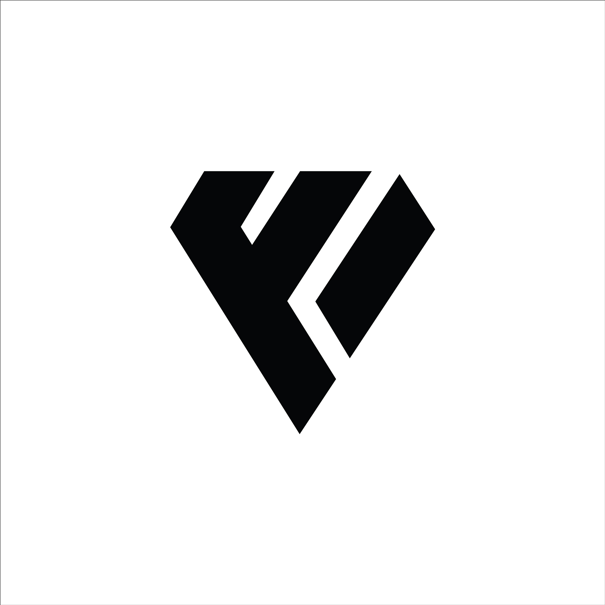 initial letter fv or vf logo design template