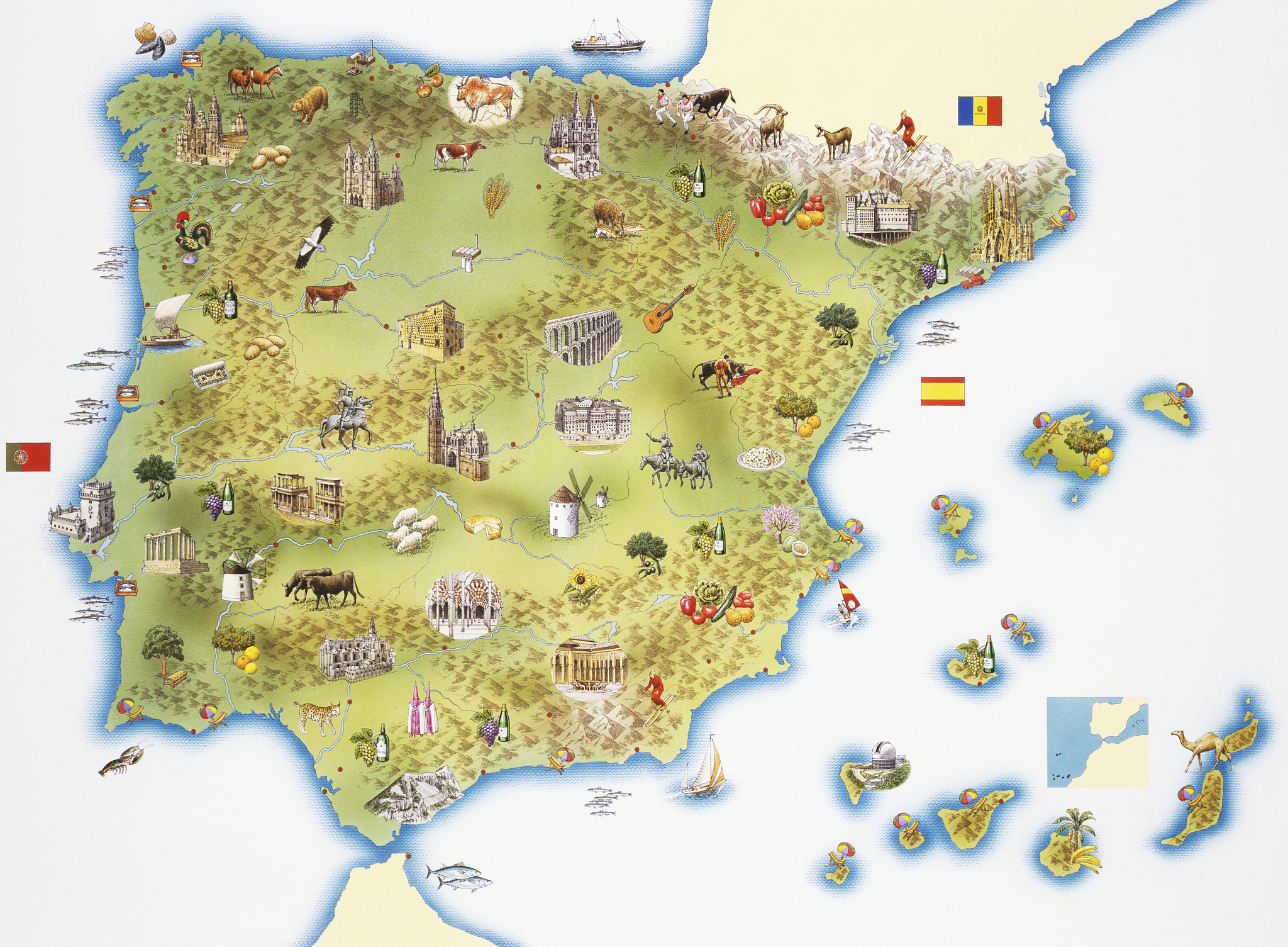 map of spain and portugal