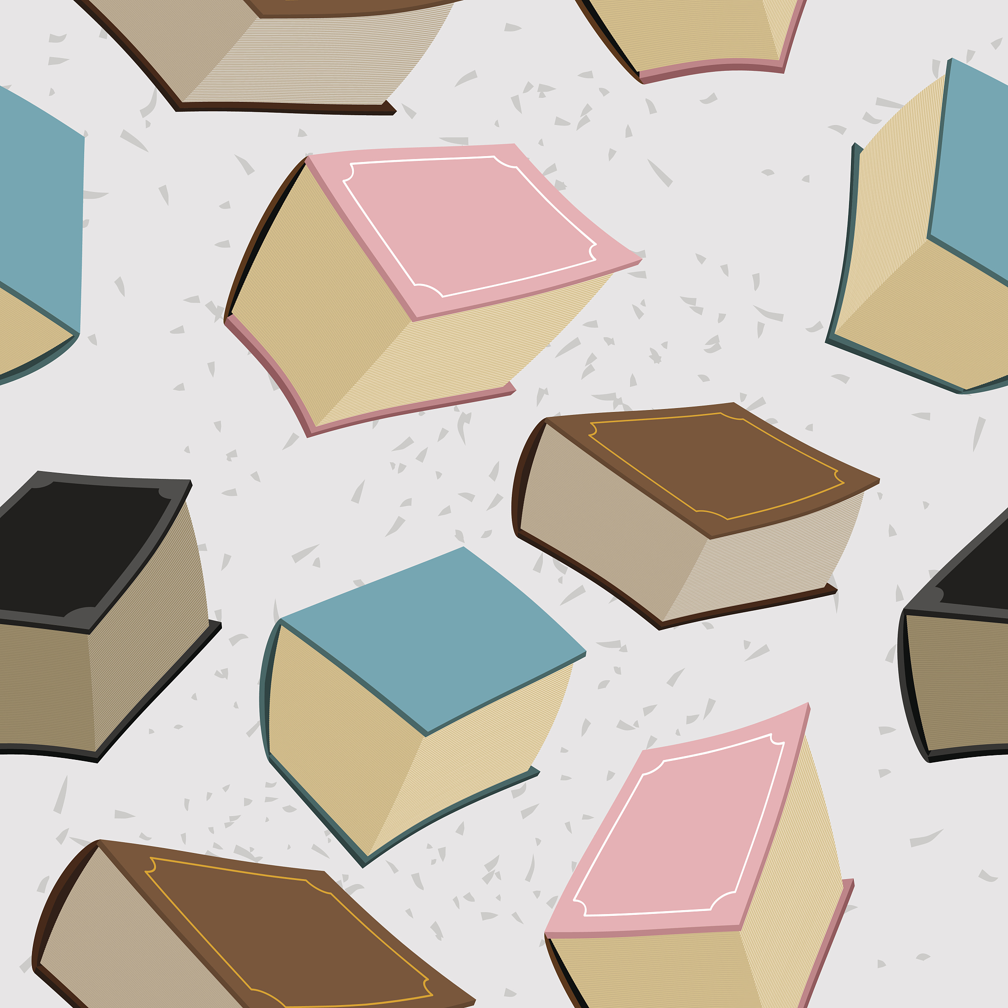 old big book seamless pattern. vector background of books