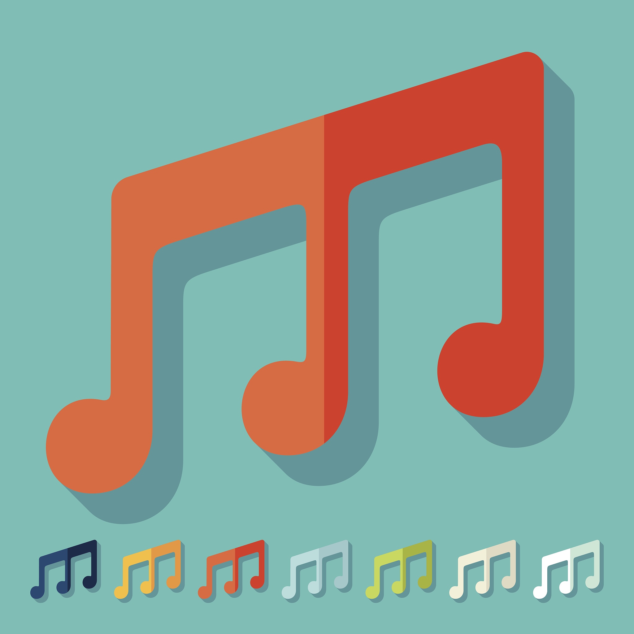 flat design: musical note