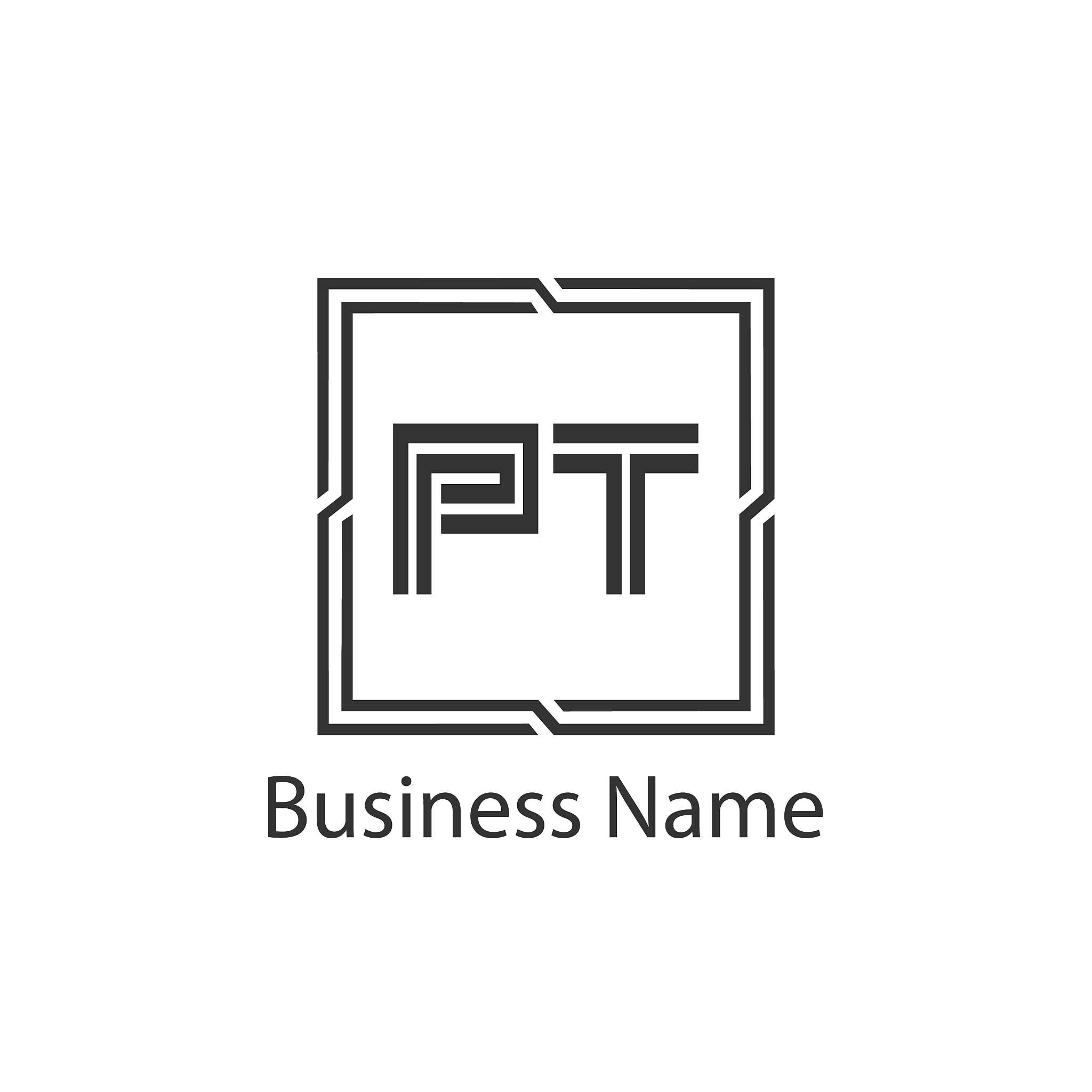 initial letter pt logo template design