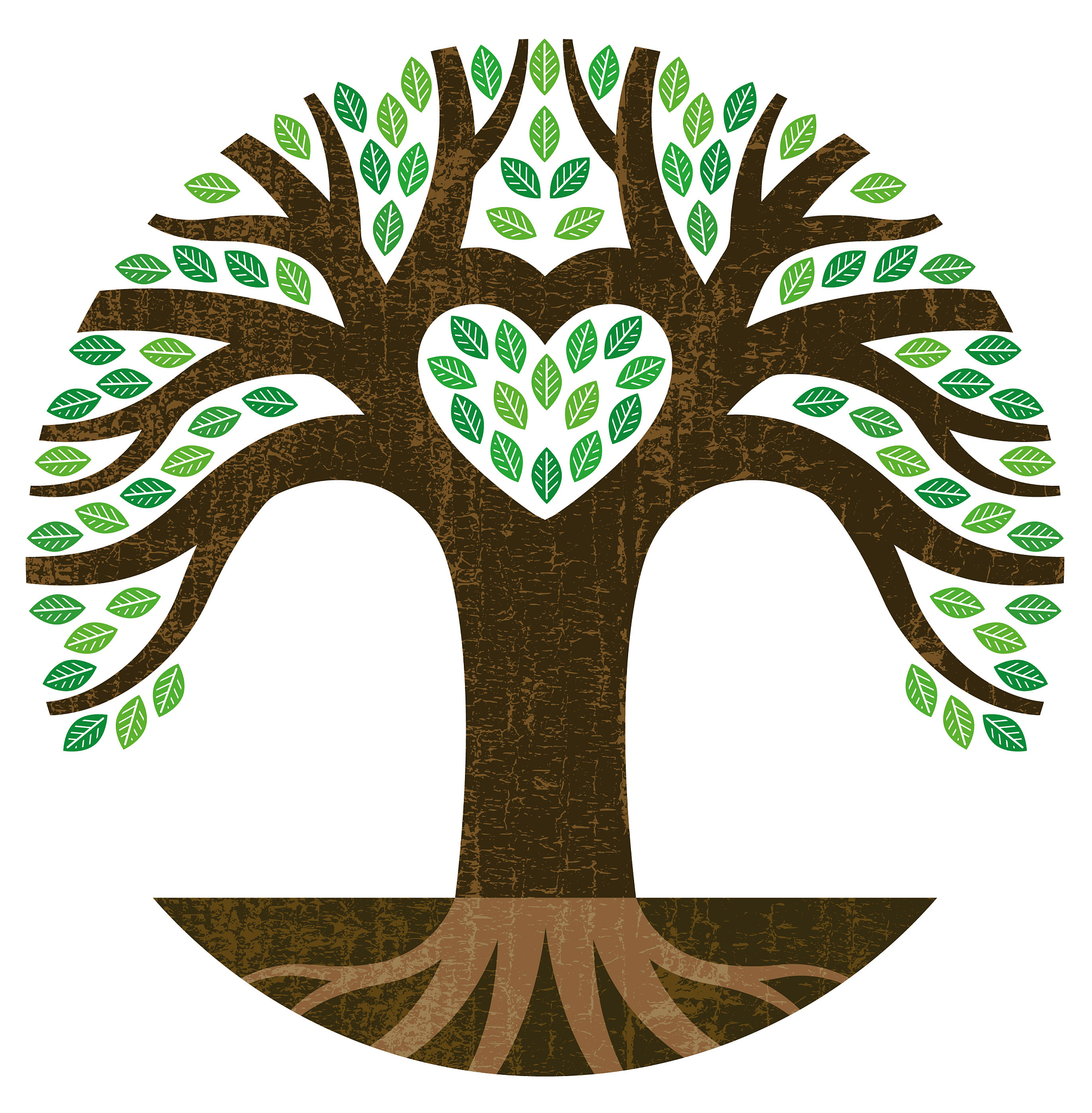 tiny heart tree illustration