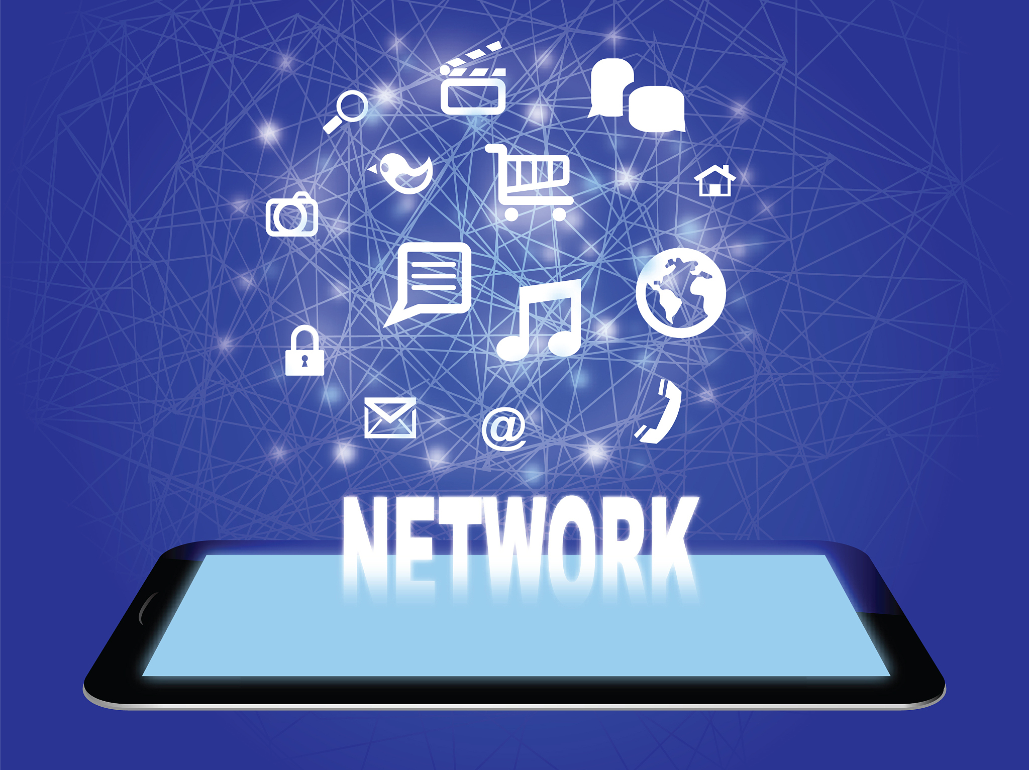 social networking concept with icon set