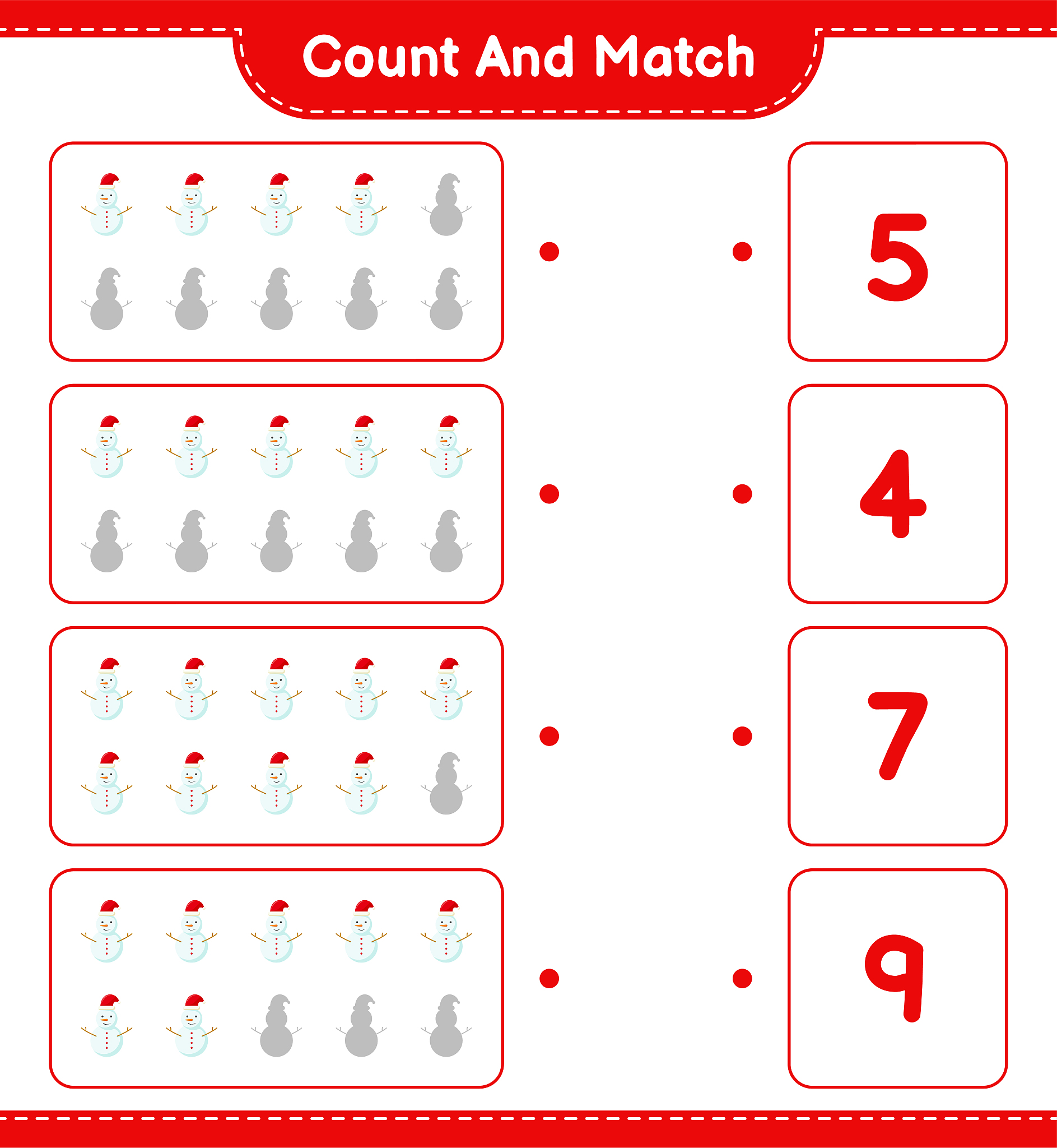 Numbers 3 to 9: A Simple Sequence