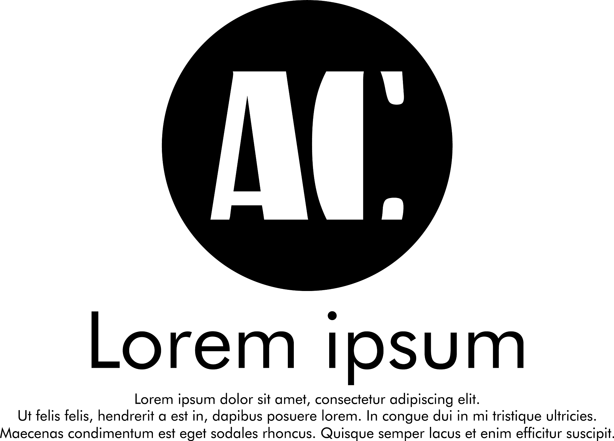 ac initial abstract logo concept for your company