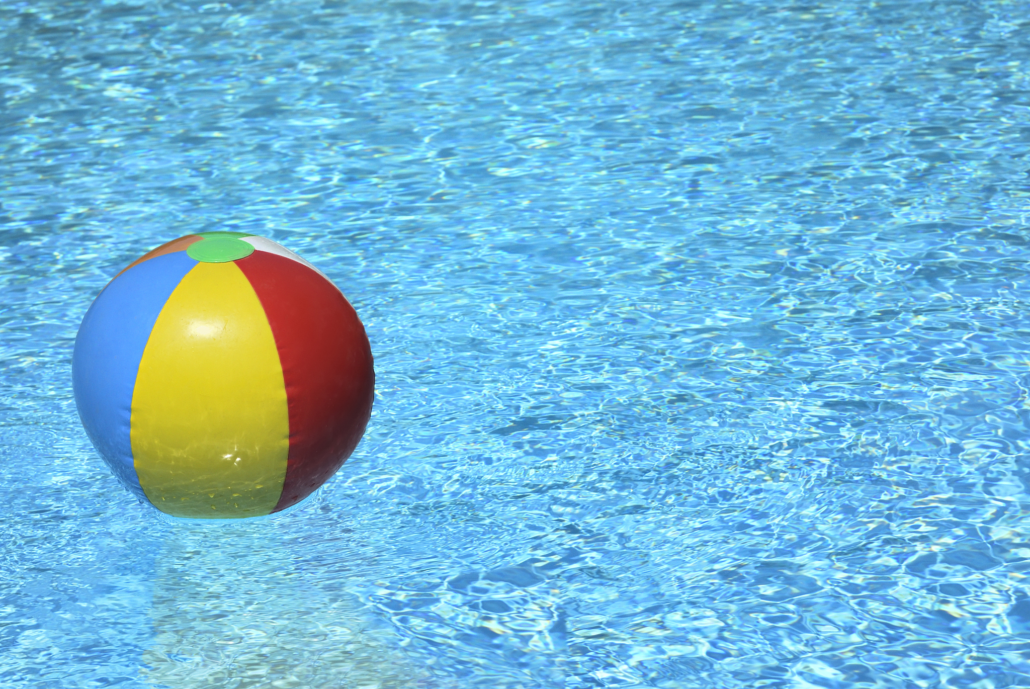 beach ball in a swimming pool