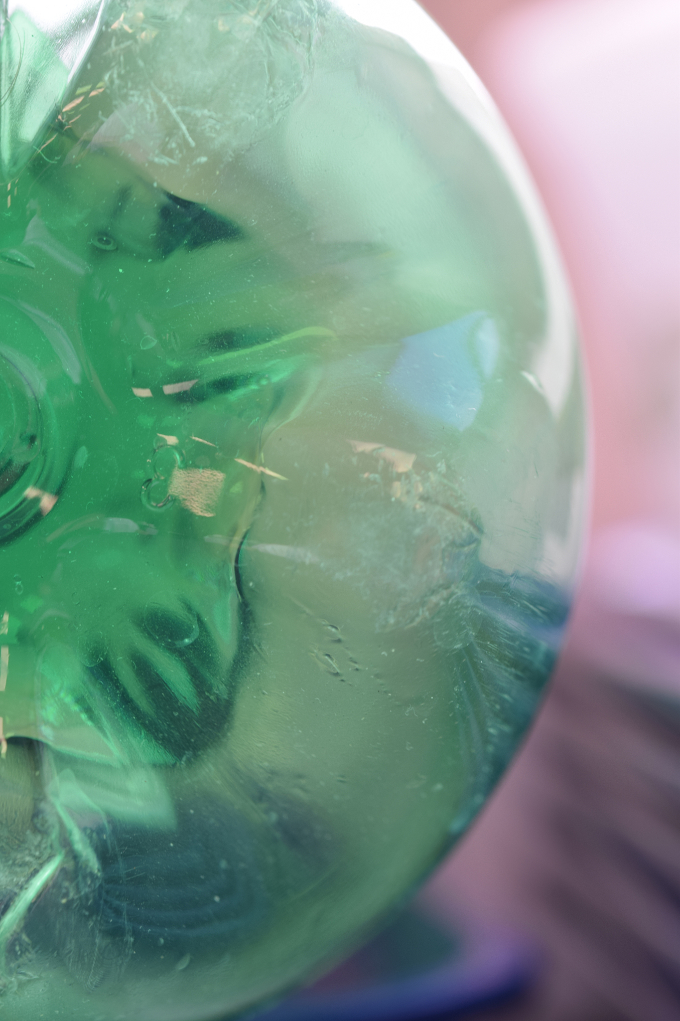macro image of a plastic bottle