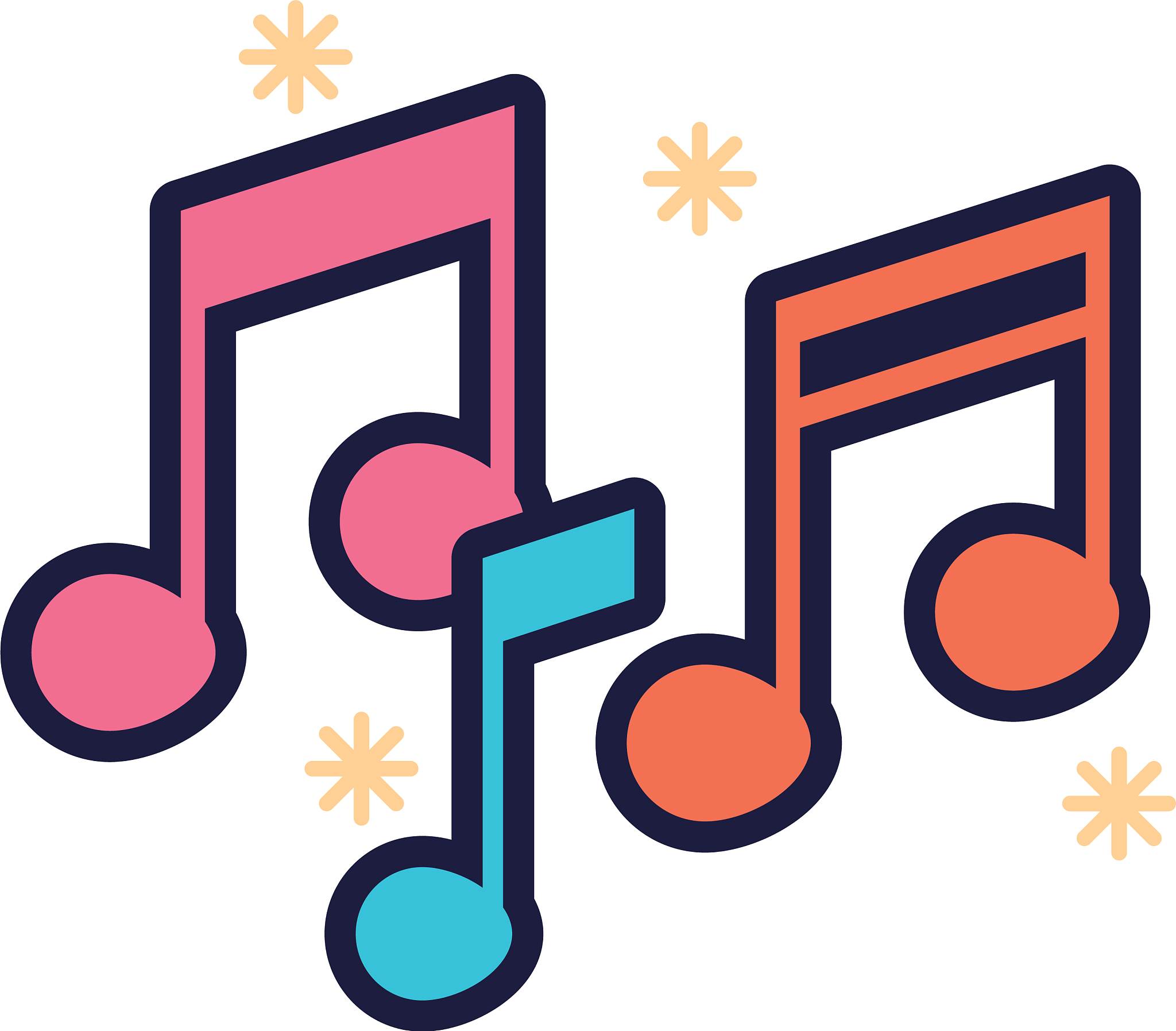isolated music note icon design