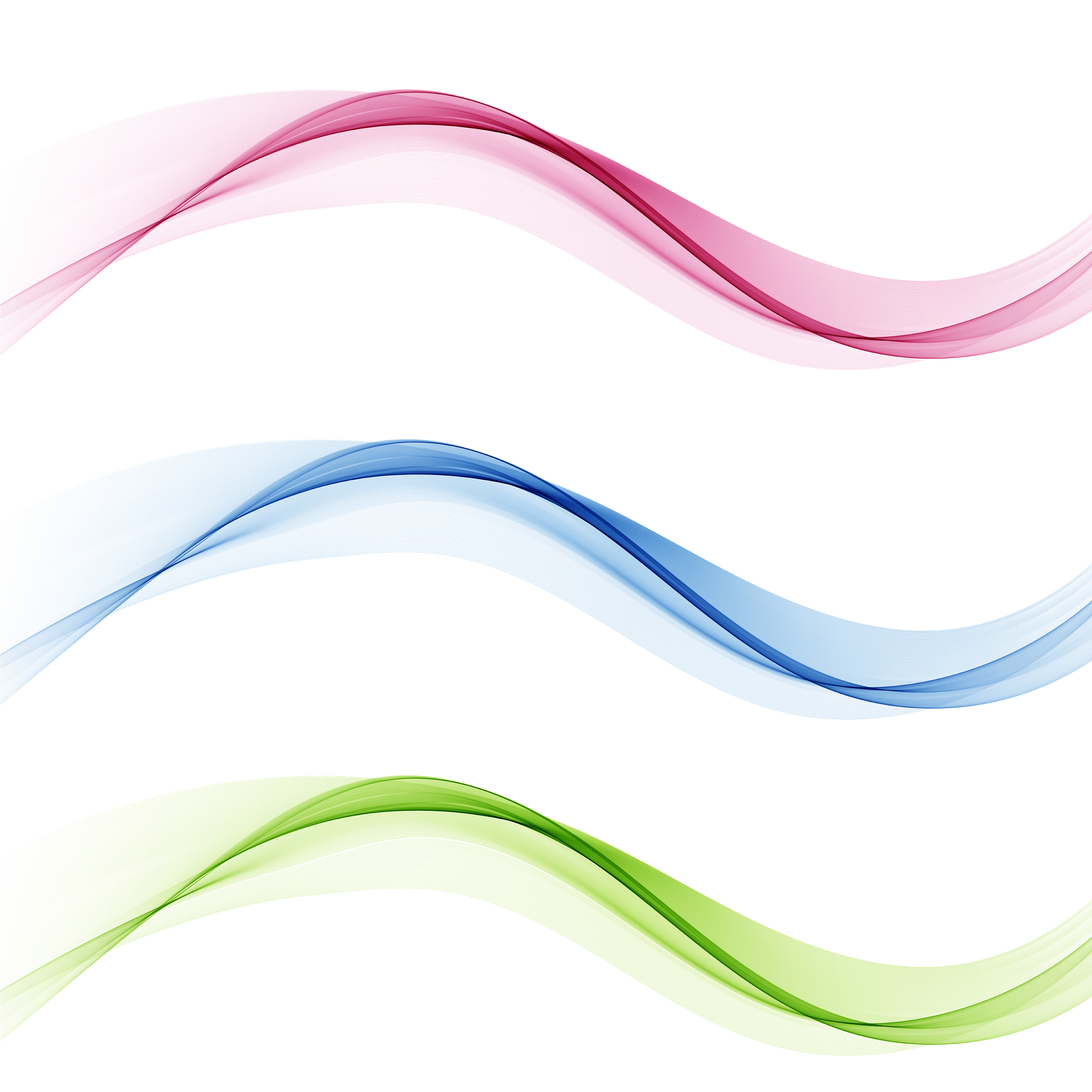 set abstract smoke wave transparent smooth