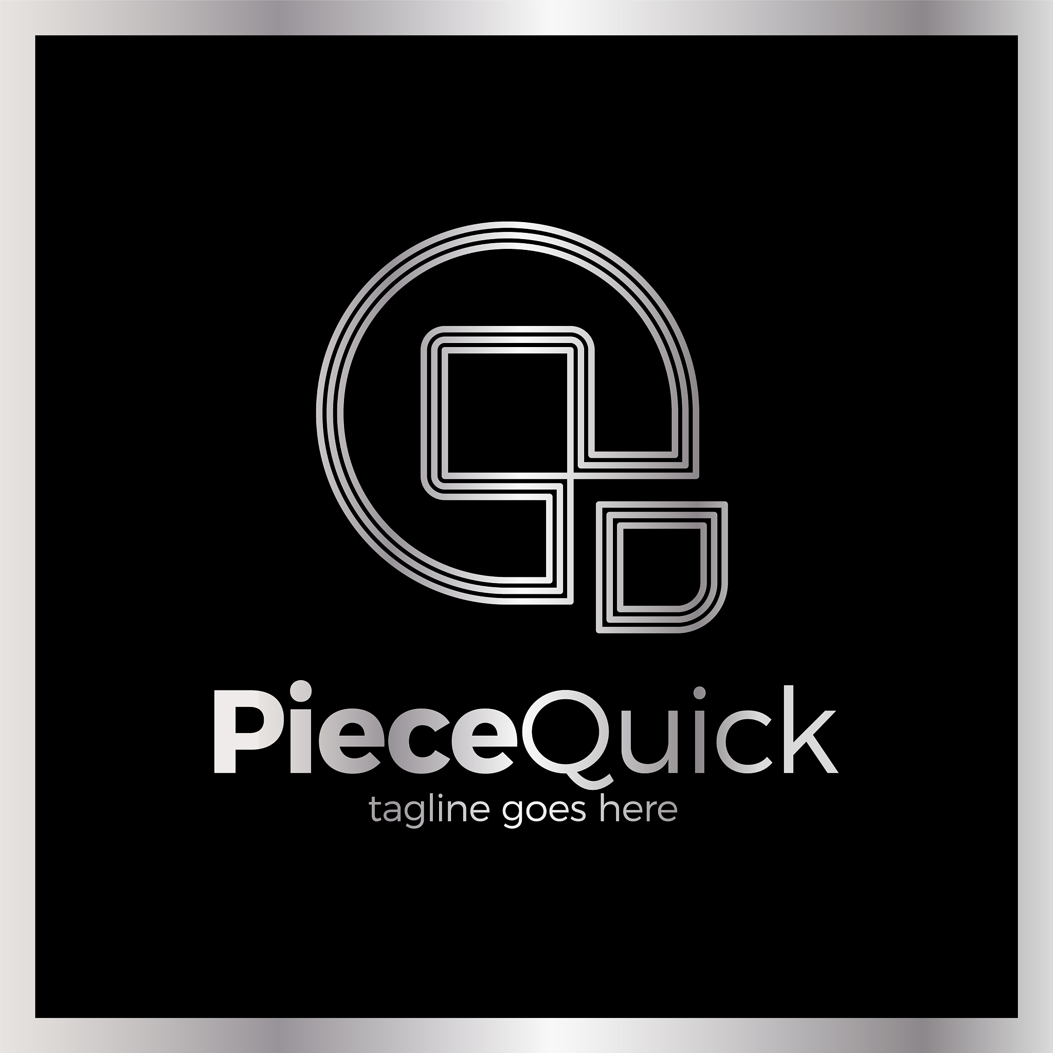 quick piece - letter q logo luxury royal silver