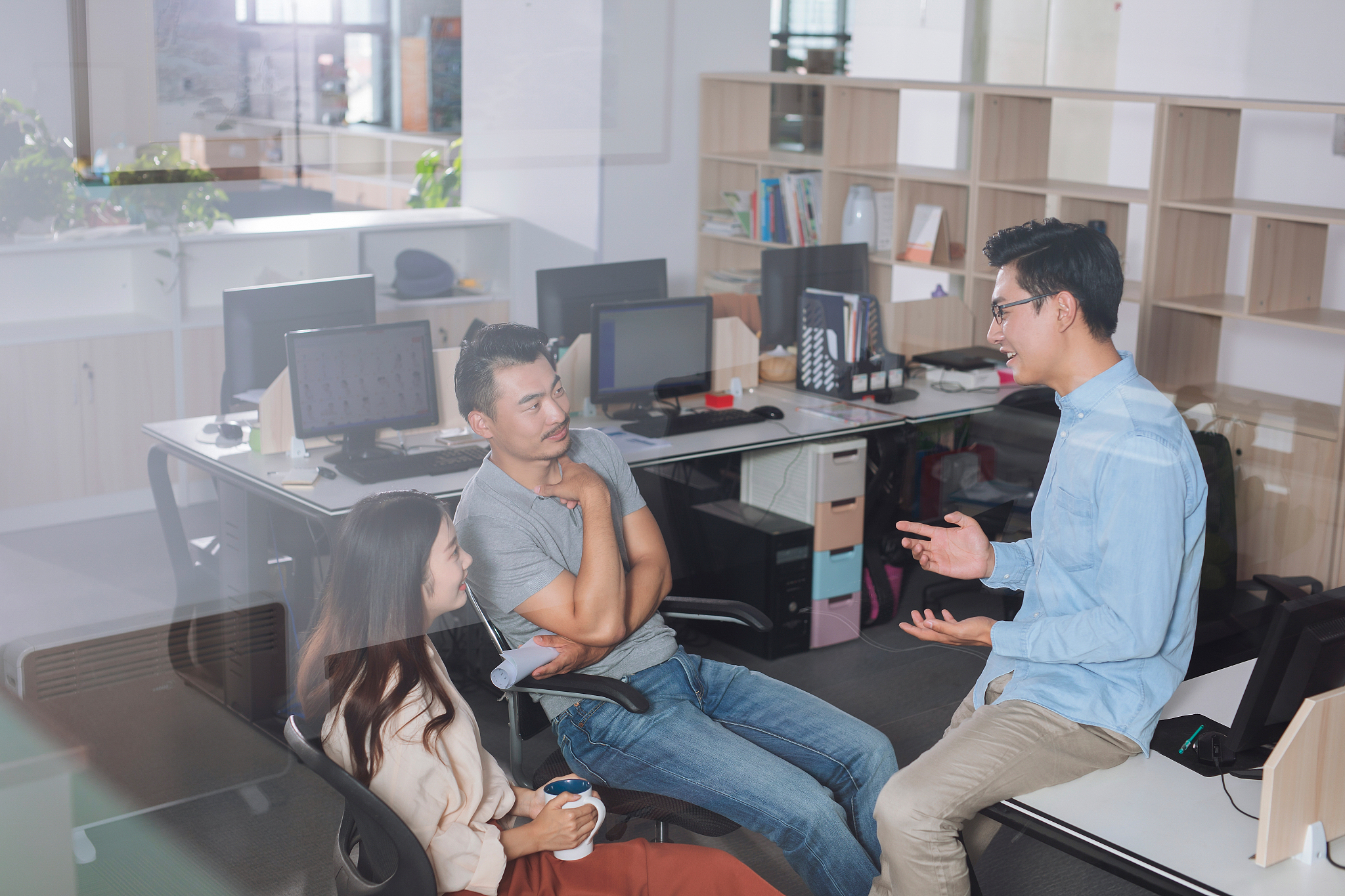 business people discussing in office