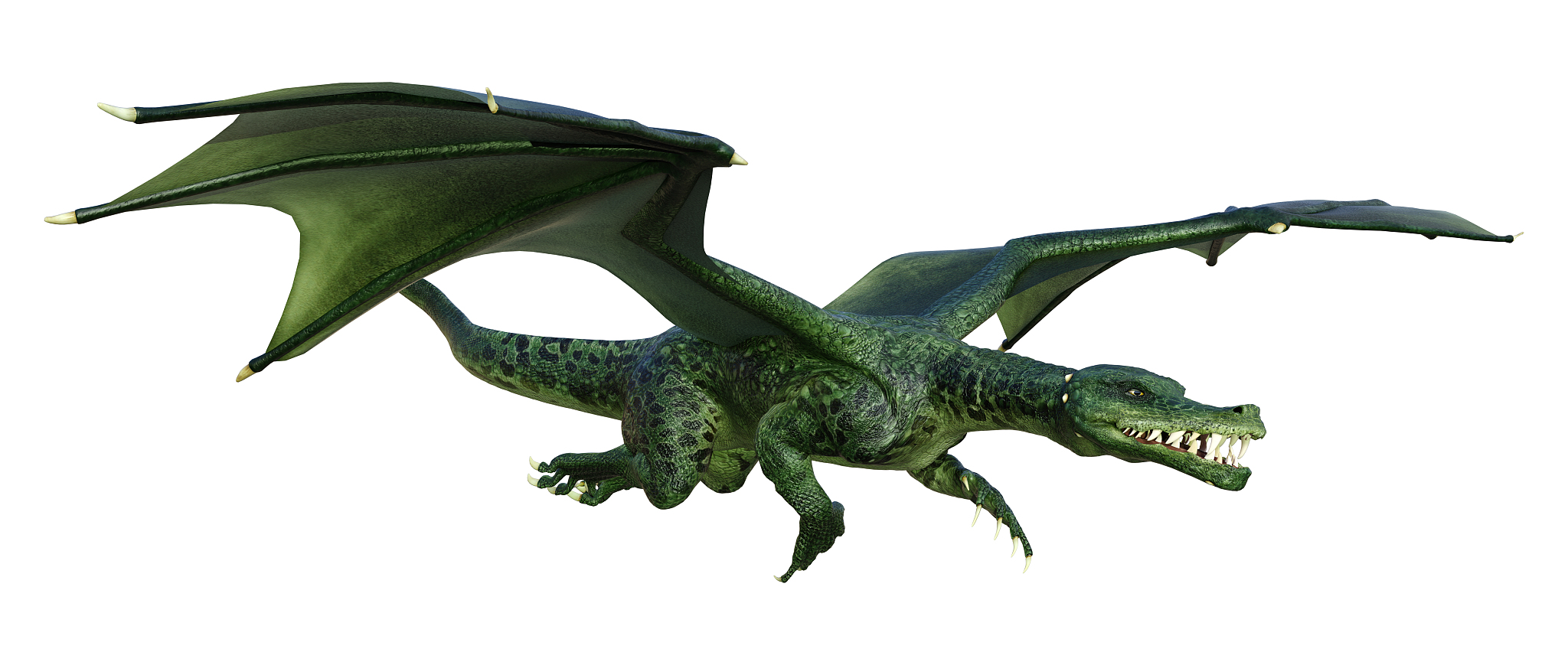 3d illustration fantasy dragon on white