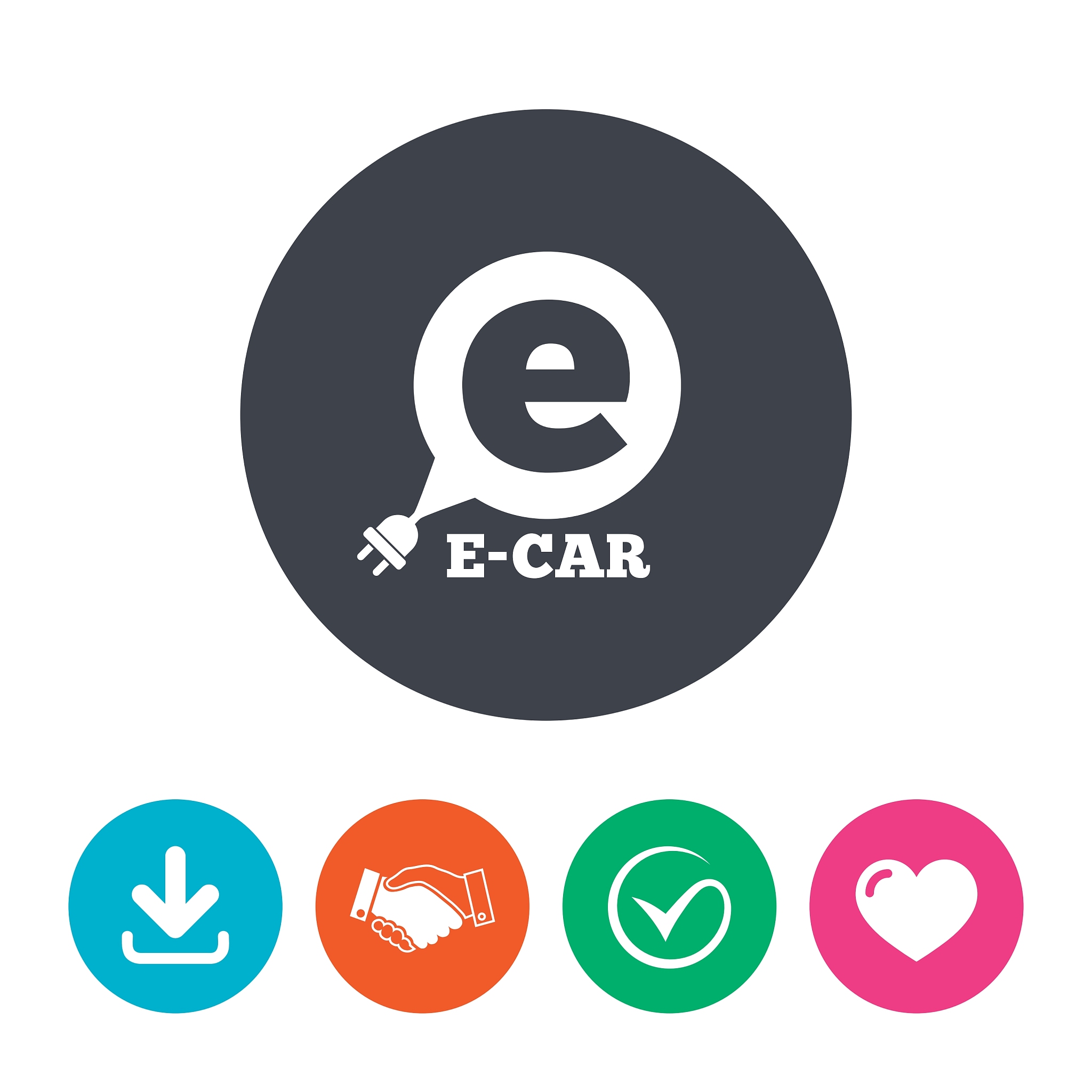 electric car sign icon electric vehicle symbol