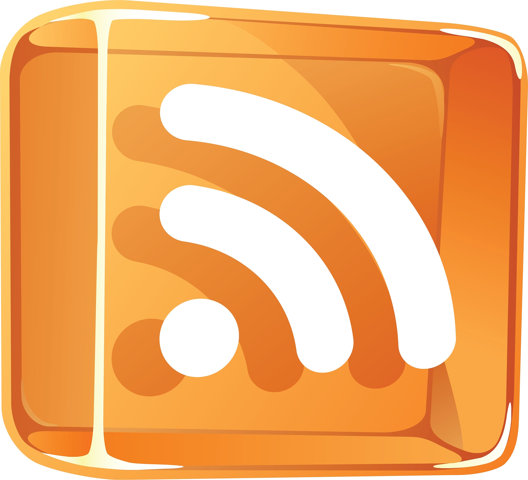 rss 3d glass icon