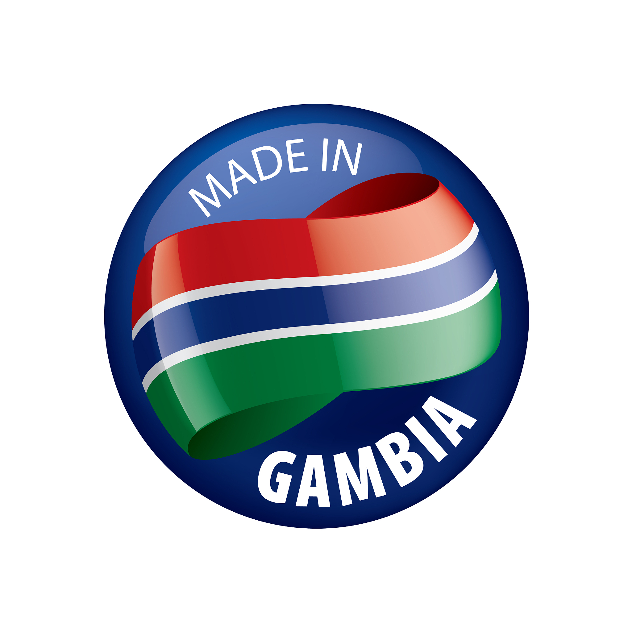 g<strong>a</strong>mbia flag on a white