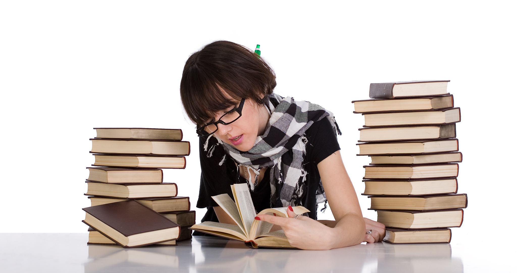 student girl studying