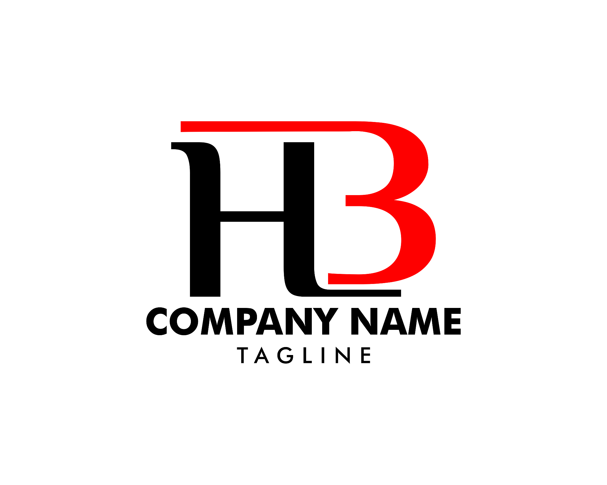 initial letter hb   template design