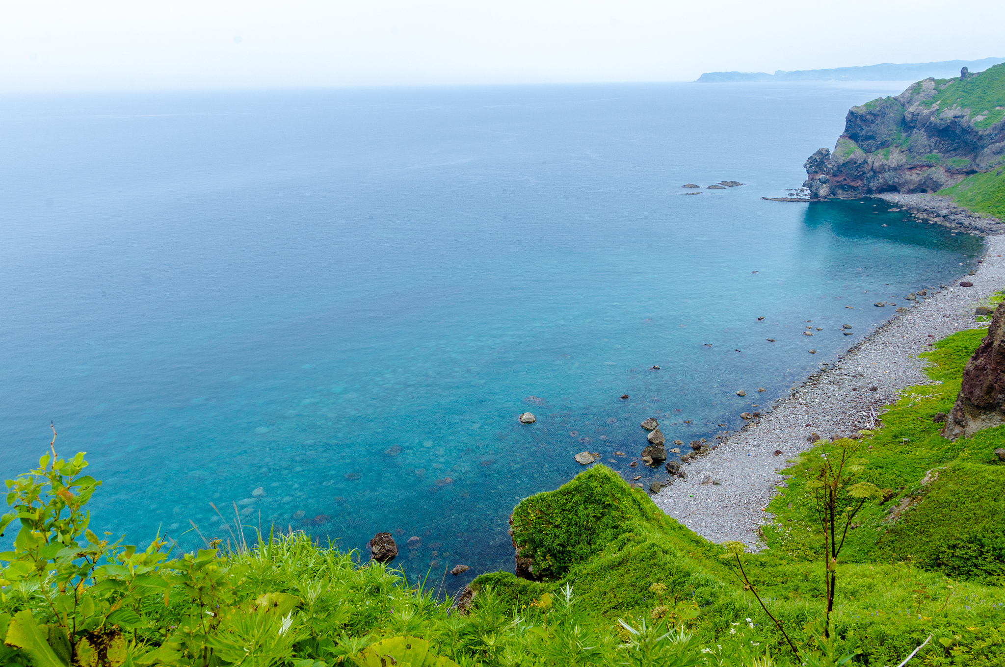 japan, summer, cape of hokkaido, north blue sea