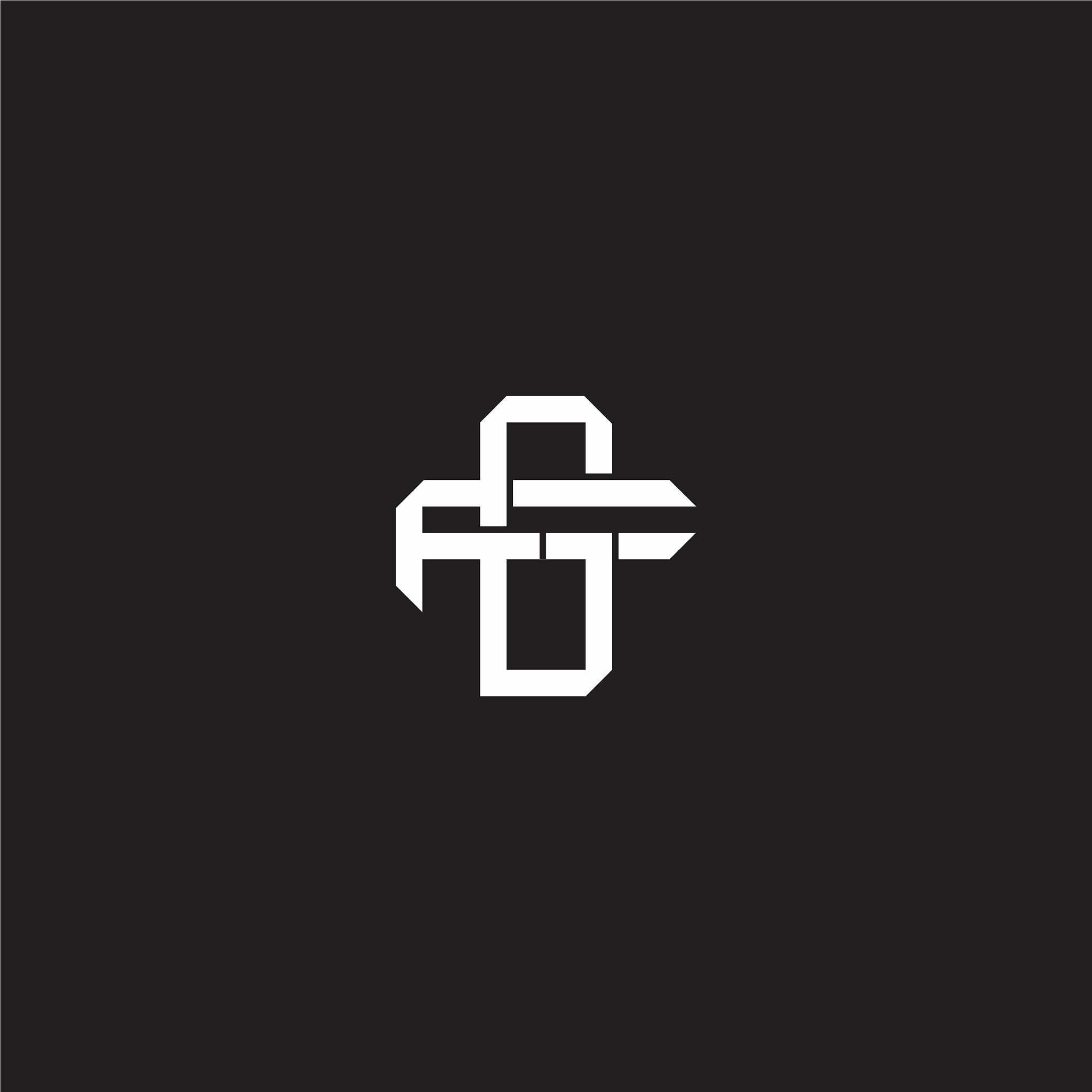 initial letter overlapping interlock logo