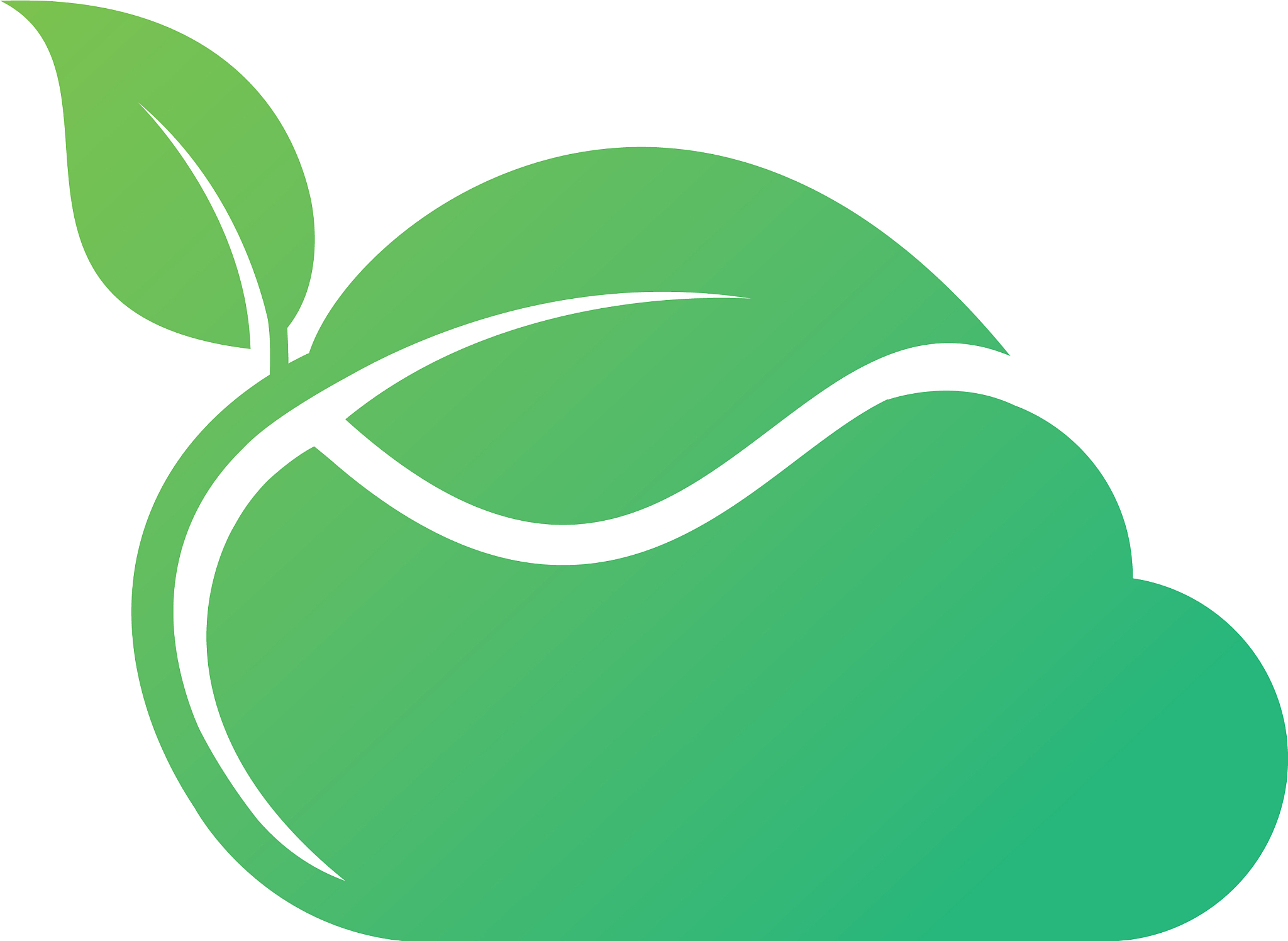 cloud leaf logo template