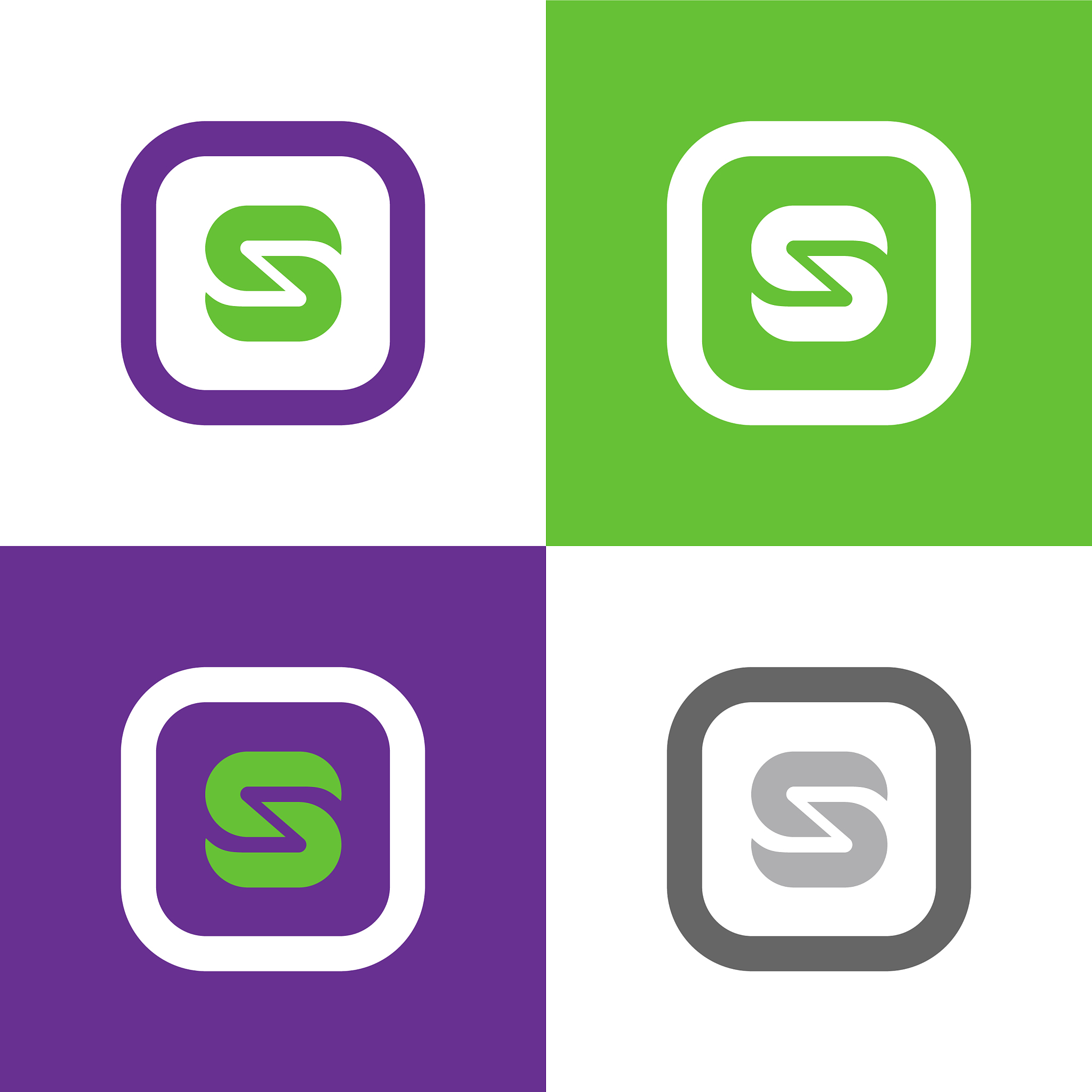 letter s square logo icon