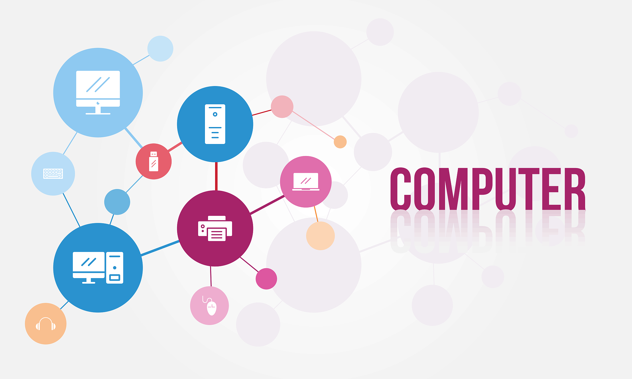 computer background vector, computer icon, gradient illustration