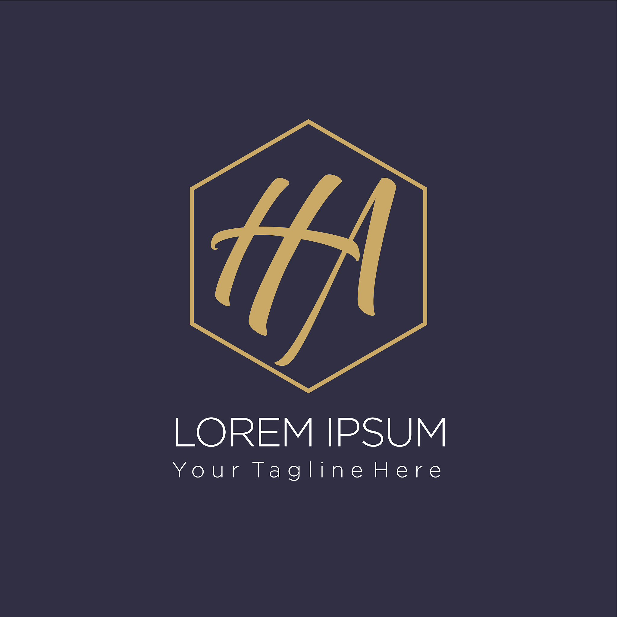 initial letter logo ha, ah, logo template